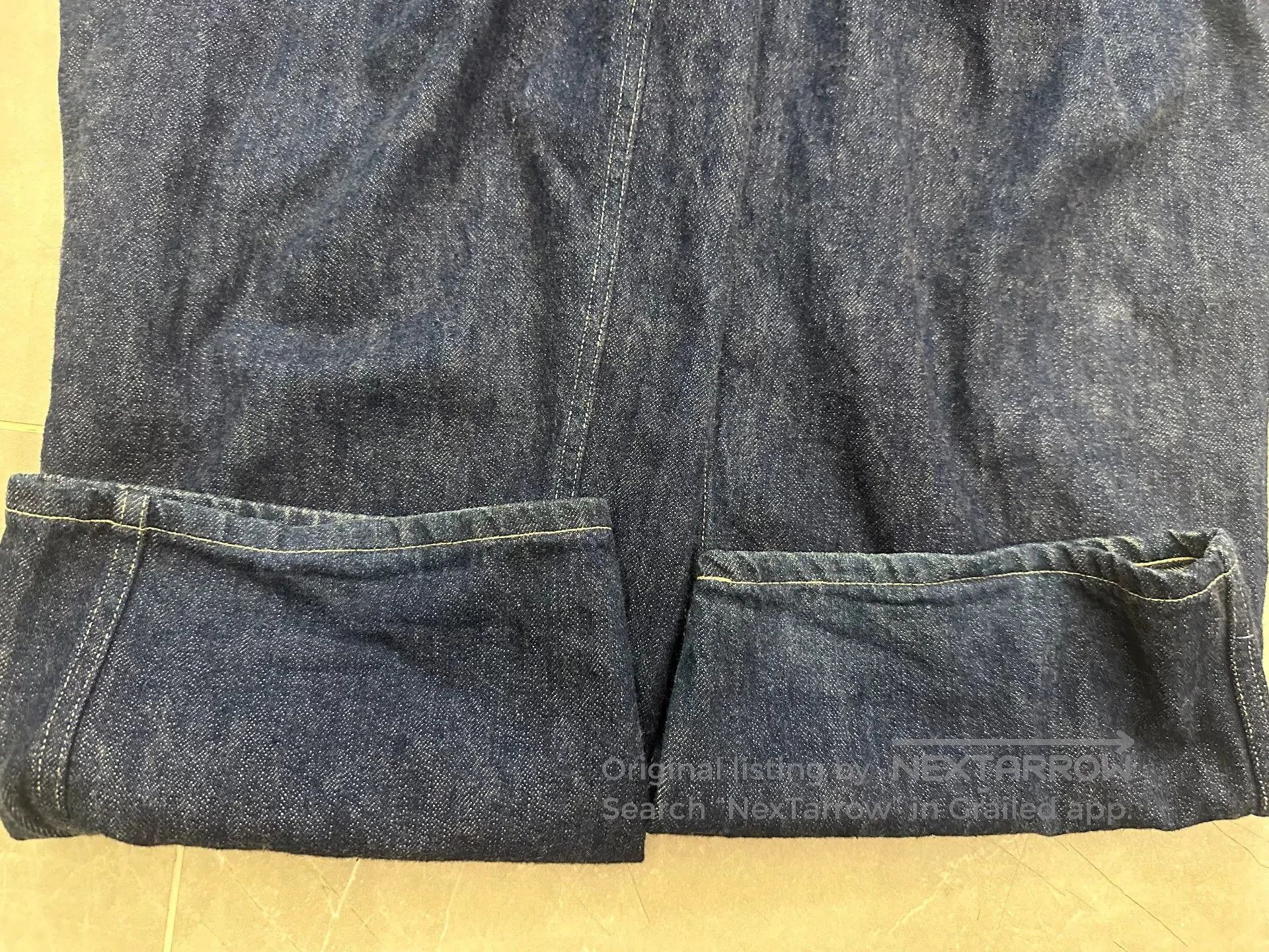 Comoli COMOLI Denim Belted Pants Indigo. Size 22" - 3 Thumbnail