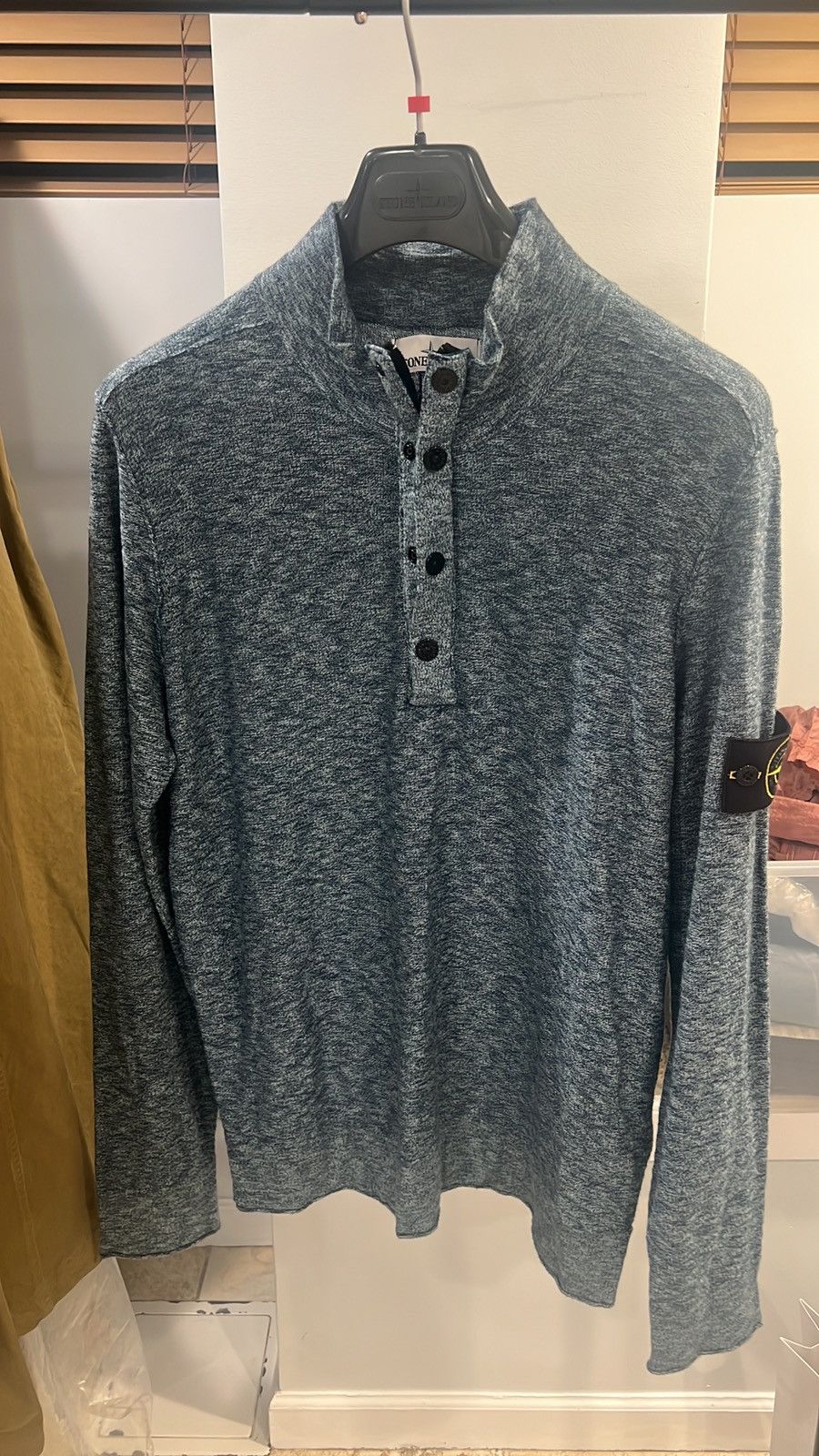 Stone Island Stone Island Knit Quarter/Button Zip Retail $550 Sz L Size US L / EU 52-54 / 3 - 2 Thumbnail