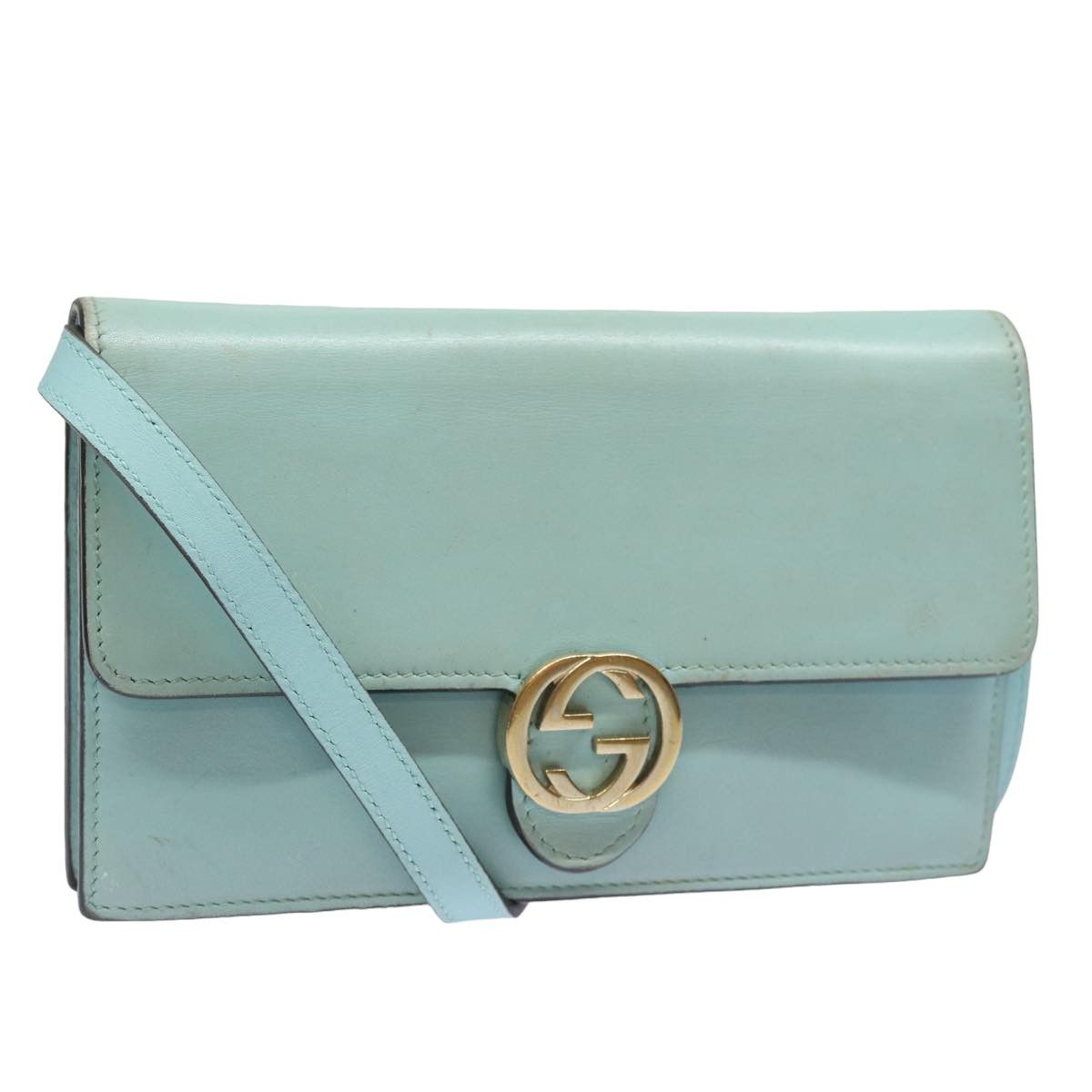 Gucci Blue Leather Wallet (Pre-Owned) Size ONE SIZE - 1 Thumbnail