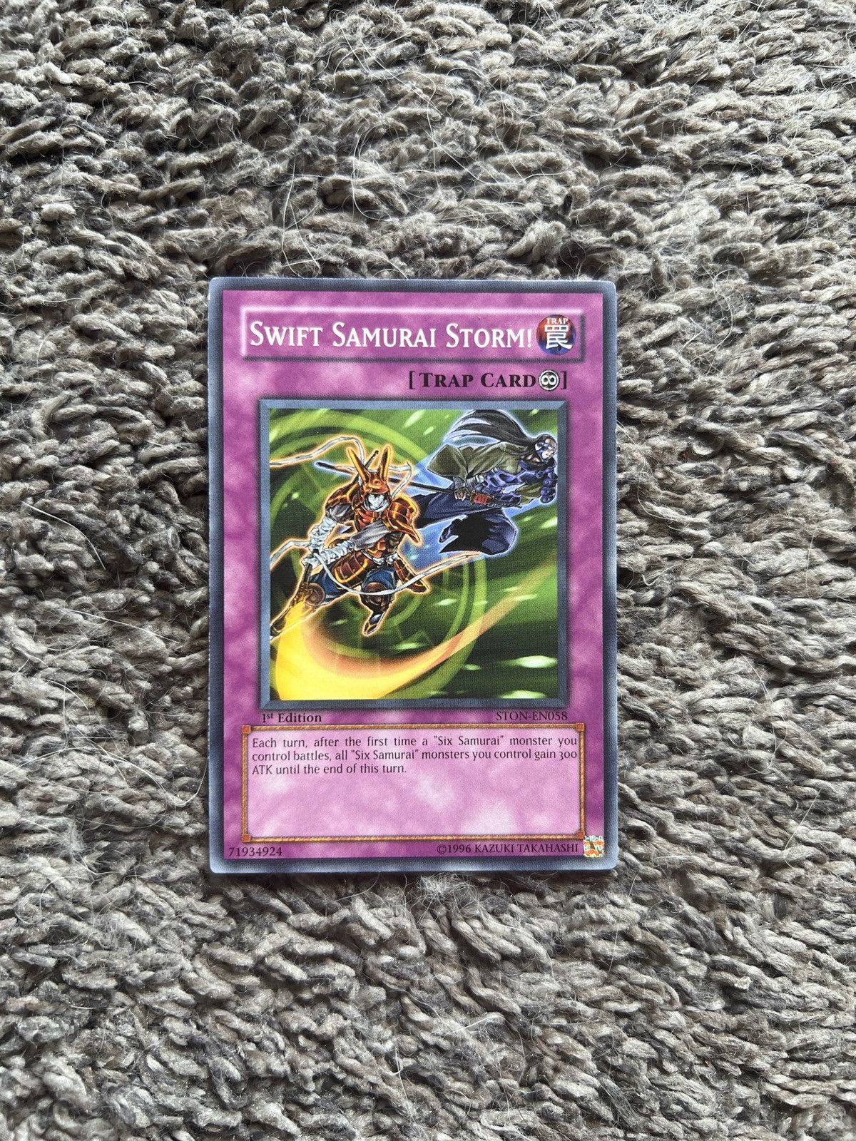Vintage 1996 Konami Yu-Gi-Oh! Swift Samurai Storm! Card Size ONE SIZE - 1 Thumbnail