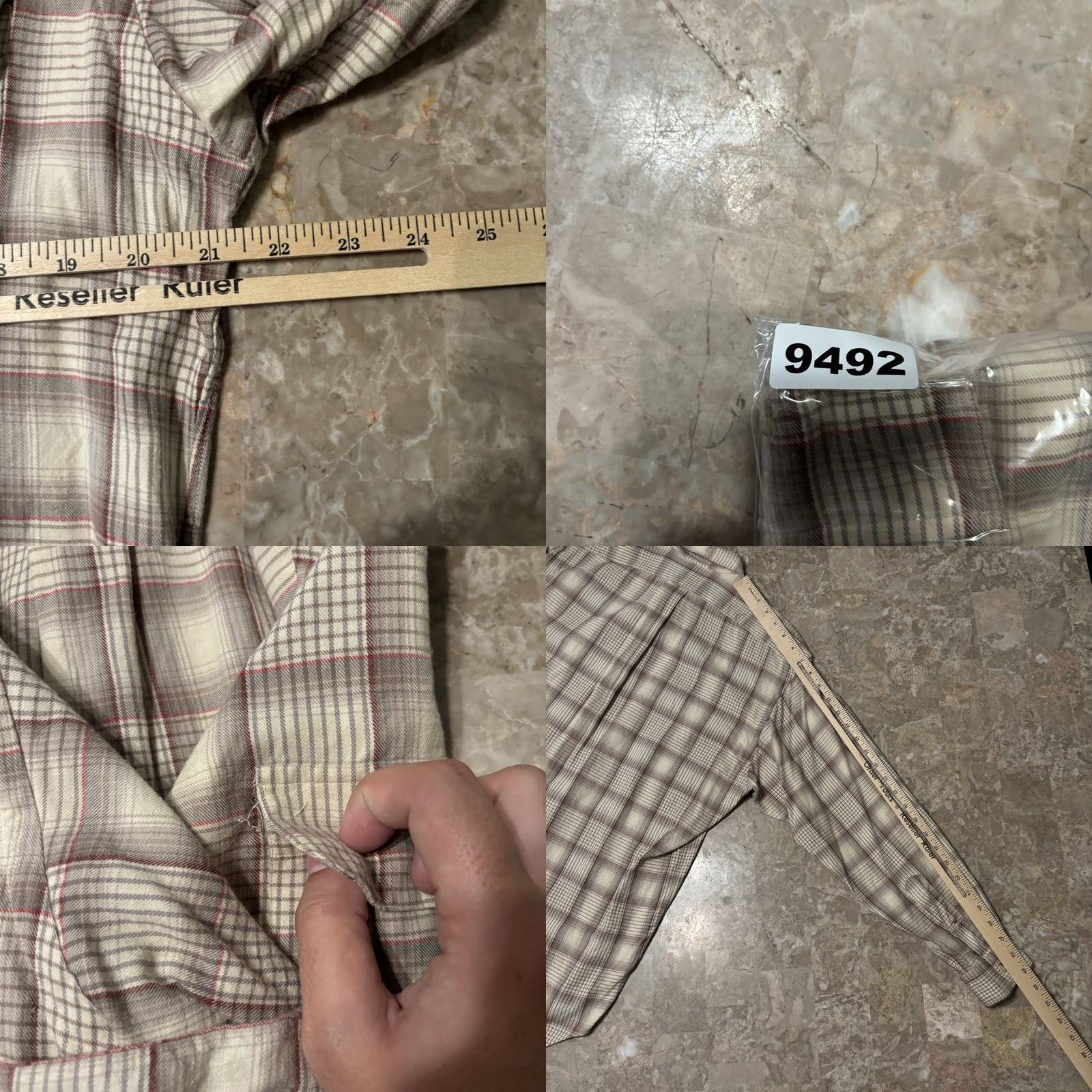 Polo Ralph Lauren VINTAGE Polo Ralph Lauren Shirt Mens Small Beige Tan Plaid Wool Blend Long Sleeve 90s Size US S / EU 44-46 / 1 - 8 Thumbnail