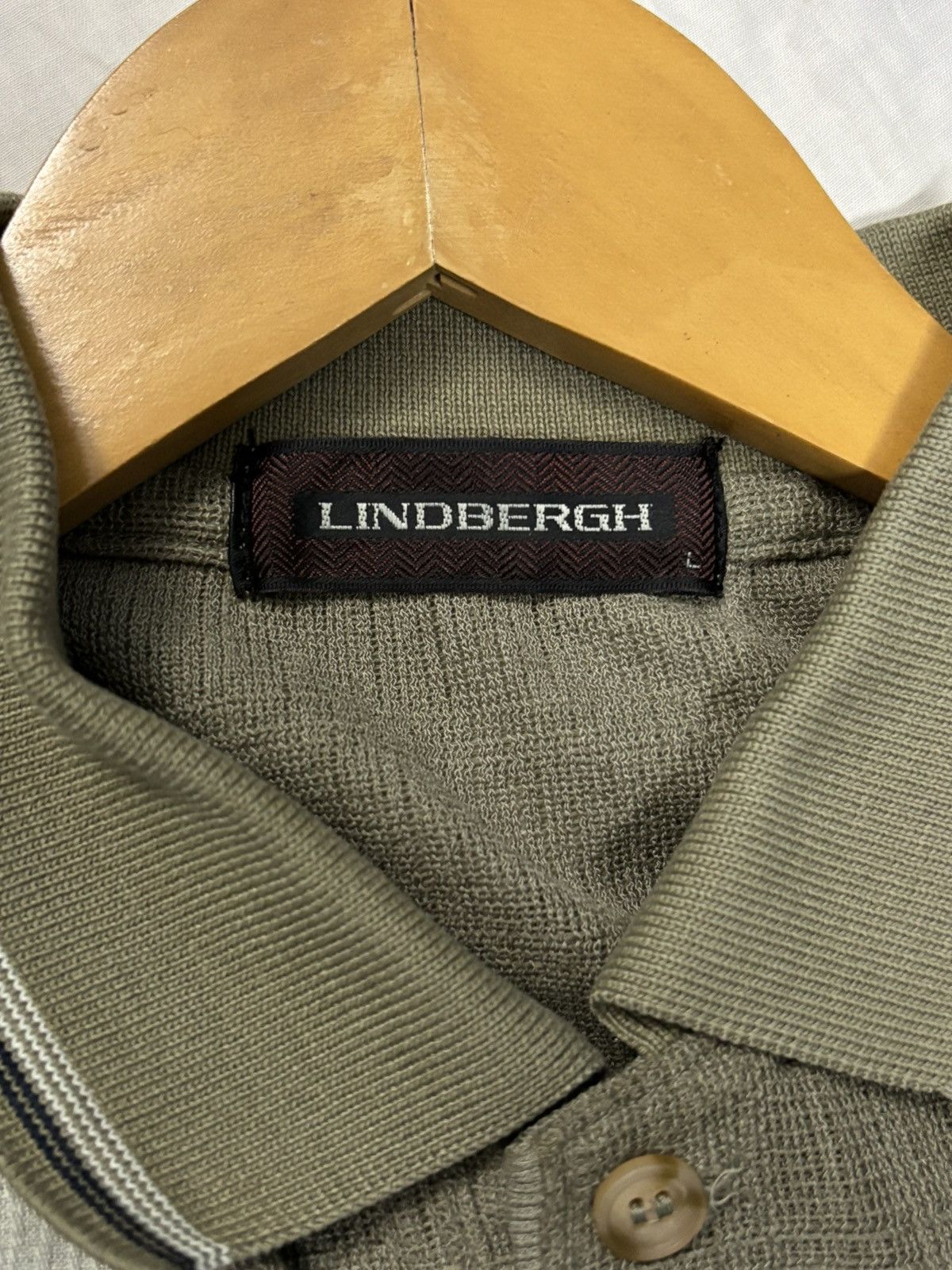 Japanese Brand Vintage Lindbergh Stripes Technical Knit Pocket Polo Shirt Size US M / EU 48-50 / 2 - 14 Thumbnail