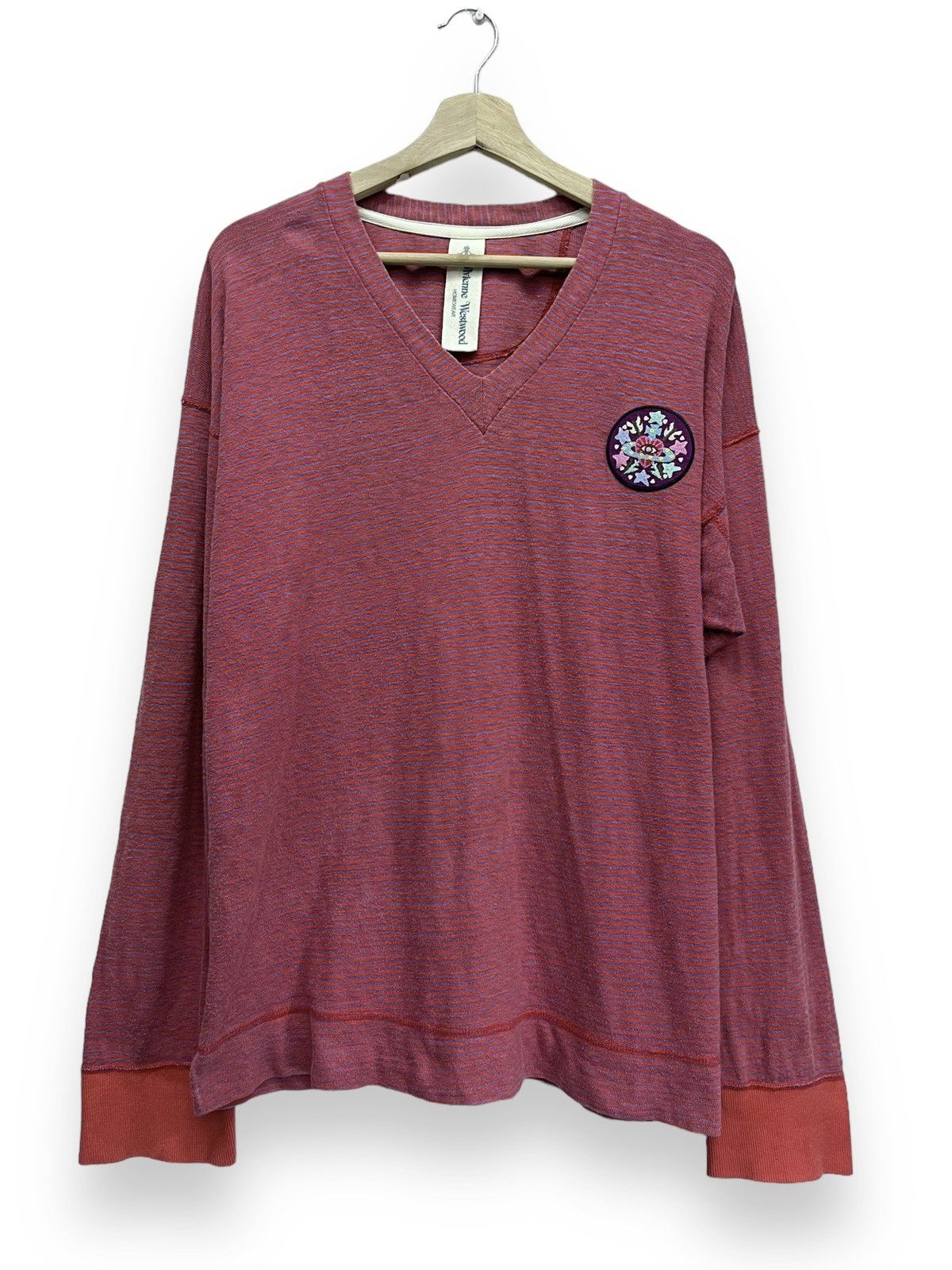Vivienne Westwood 💥Vintage 80’s VIVIENNE WESTWOOD HOMEWEAR V-Neck Red Stripes Size M / US 6-8 / IT 42-44 - 6 Thumbnail