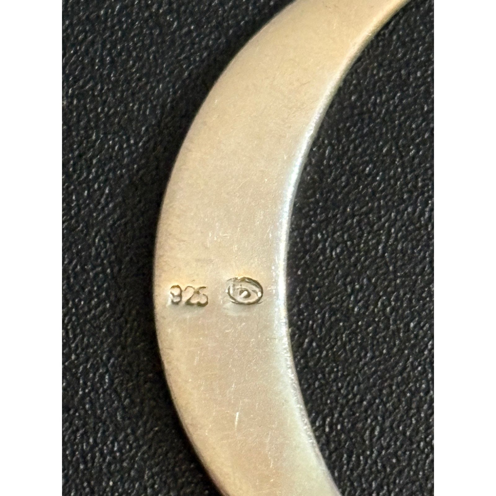 Other Vintage Sterling Silver 925 Crescent Oval Pendant Size ONE SIZE - 4 Thumbnail