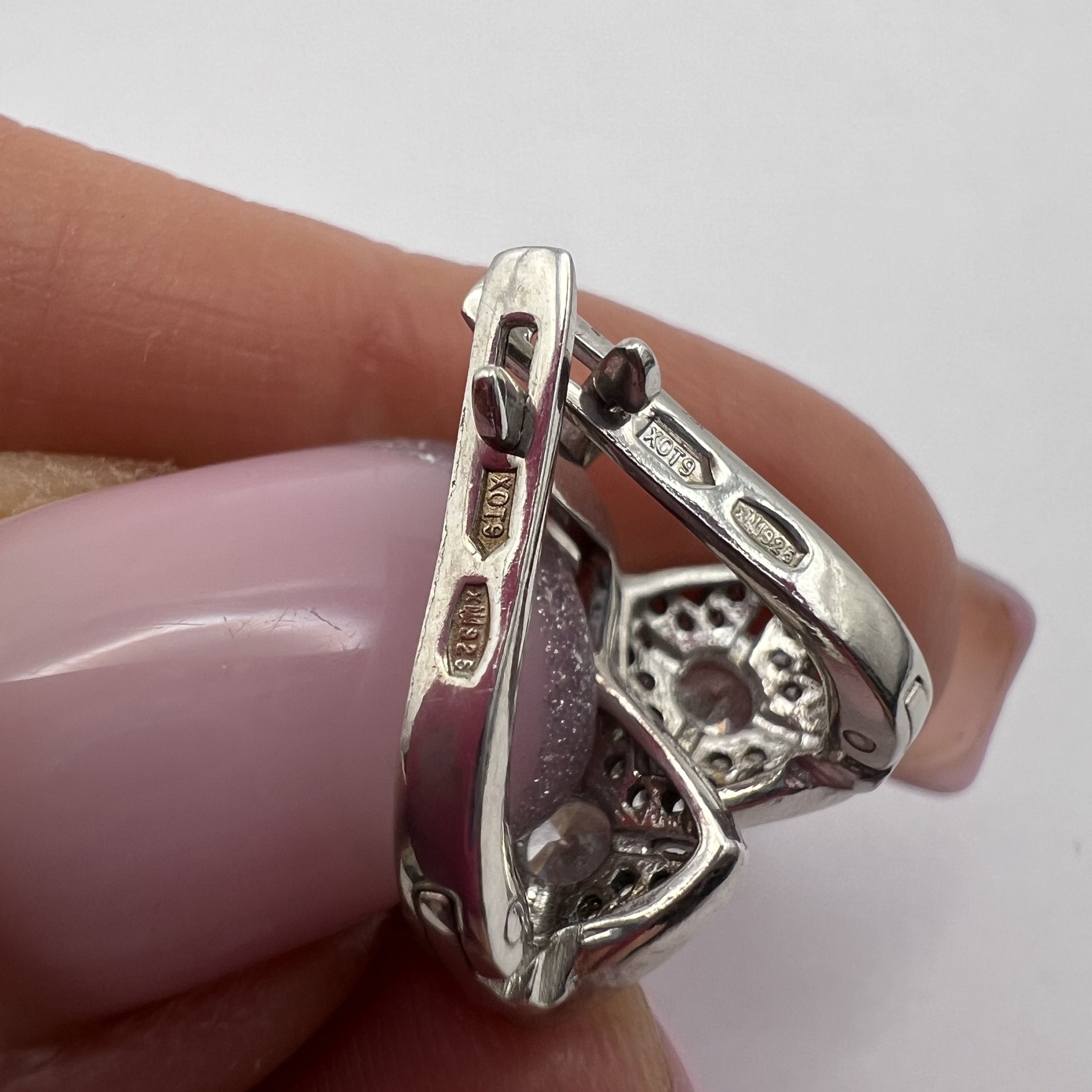 Sterling Silver Vintage Stud Earrings Sterling Silver 925 Jewelry 2.7gr Size ONE SIZE - 7 Thumbnail