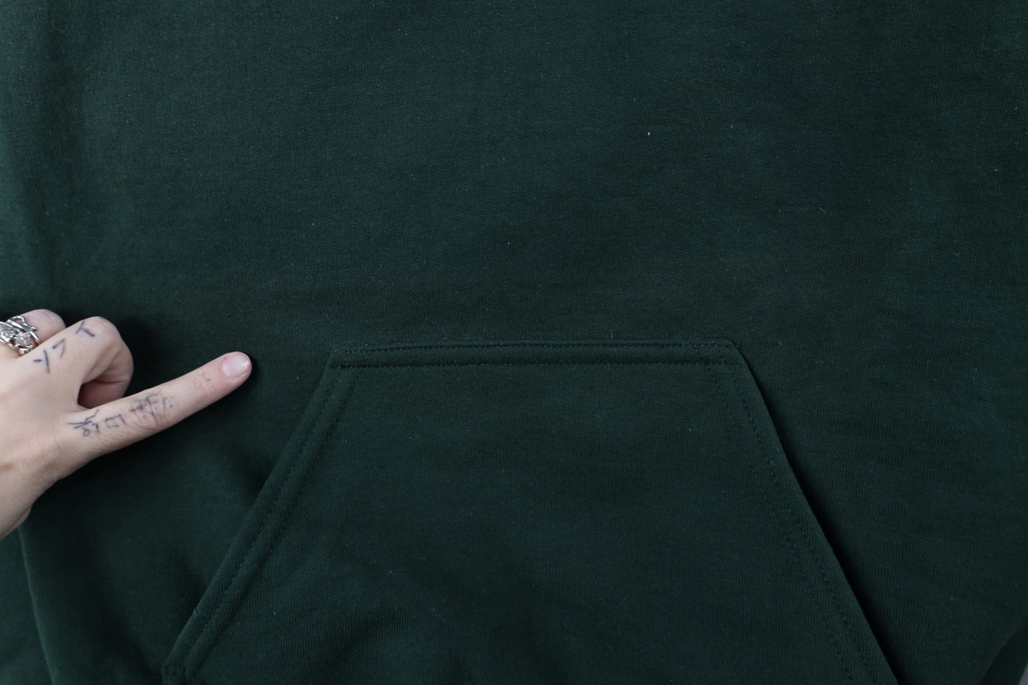 Vintage Vintage 90s Streetwear Blank Hoodie Sweatshirt Hunter Green Size US S / EU 44-46 / 1 - 6 Thumbnail