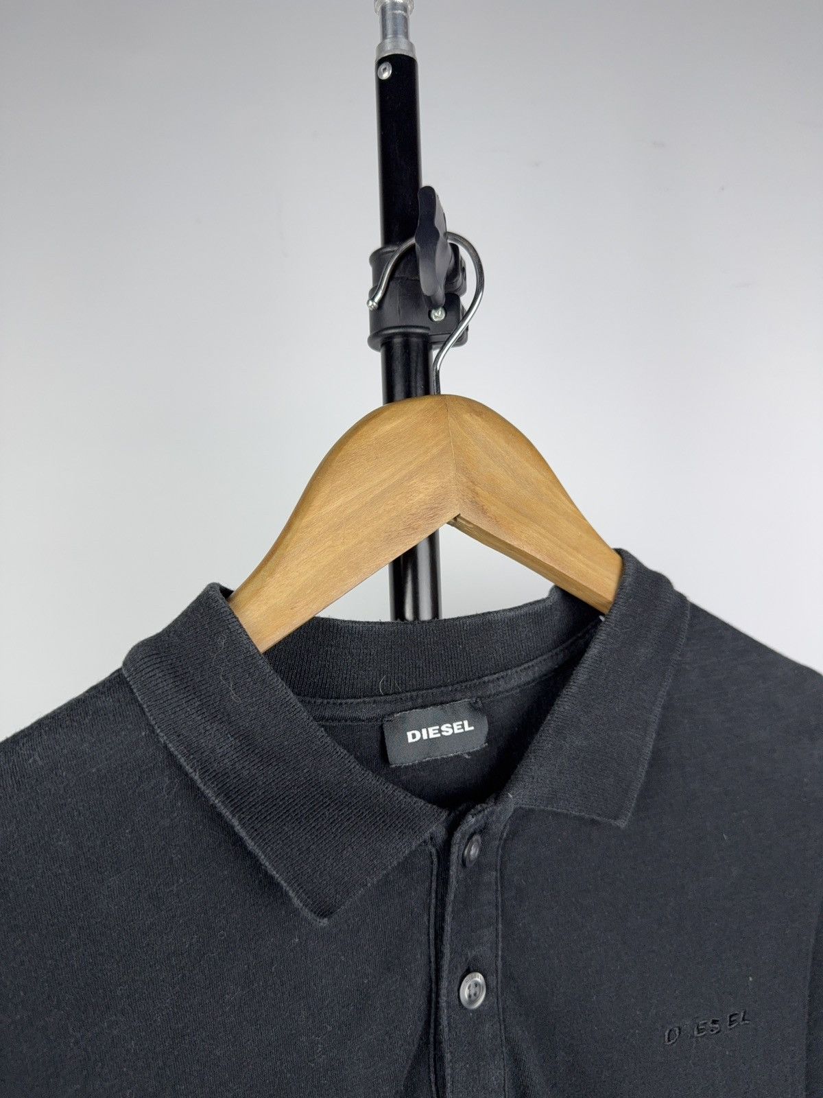 Diesel Luxury Diesel Black Slim Fit Polo Shirt Minimal Logo Size US L / EU 52-54 / 3 - 4 Thumbnail