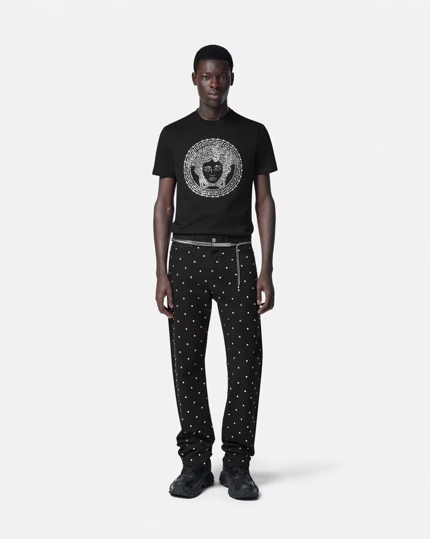 Versace o1s22i1n0125 Crewneck T-Shirt in Black Size US S / EU 44-46 / 1 - 2 Thumbnail