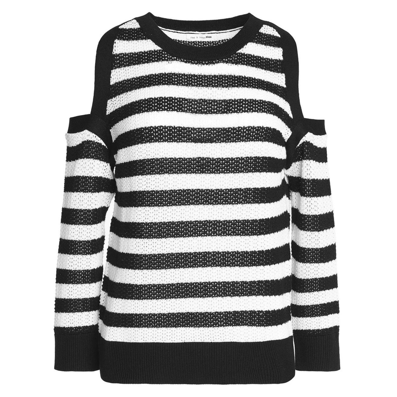 Rag & Bone Tracey Cold-Shoulder Striped Sweater NWOT $231 Size M / US 6-8 / IT 42-44 - 4 Thumbnail