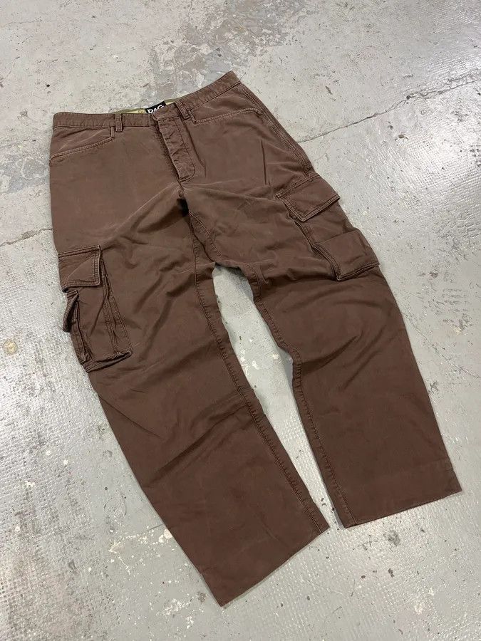 Dolce & Gabbana 2000s Dolce & Gabbana Baggy Brown Cargo Pants Size US 32 / EU 48 - 3 Thumbnail