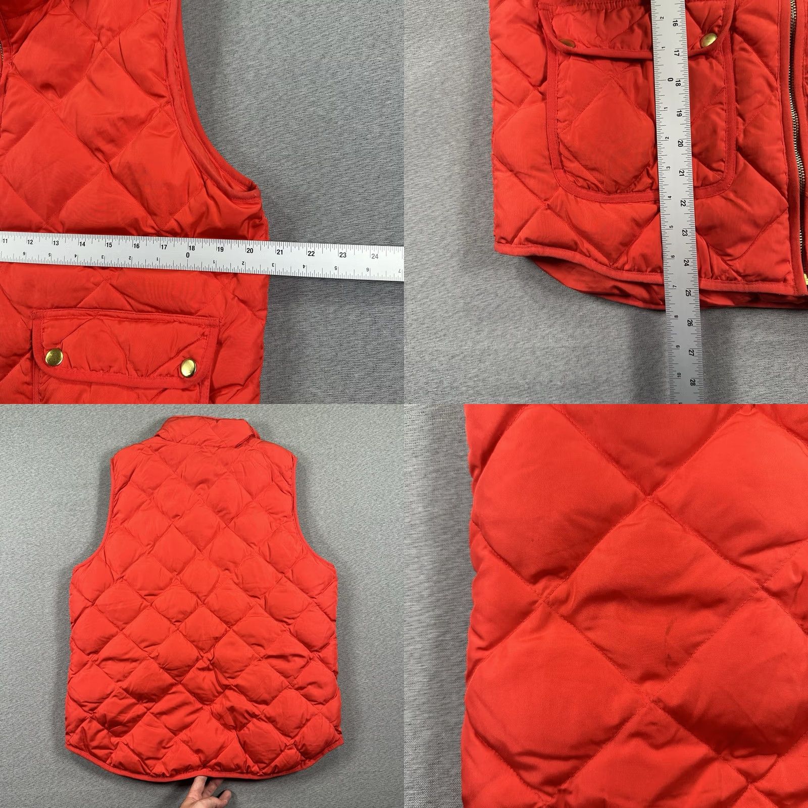 Vintage Woolrich Vest Quilted Puffer Red L Down Zip Womens Size L / US 10 / IT 46 - 8 Thumbnail