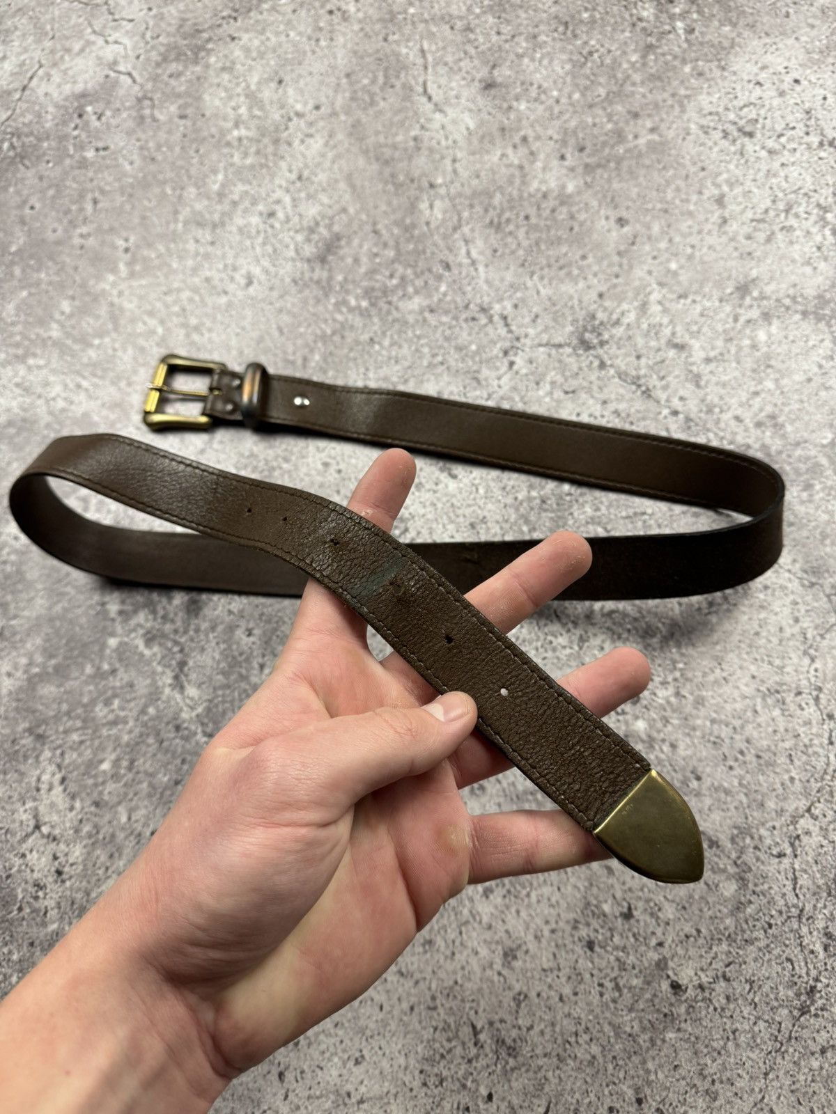 Japanese Brand 00’s NUMBER NINE STYLE WESTERN LEATHER RARE Y2K BELT VINTAGE Size ONE SIZE - 11 Thumbnail