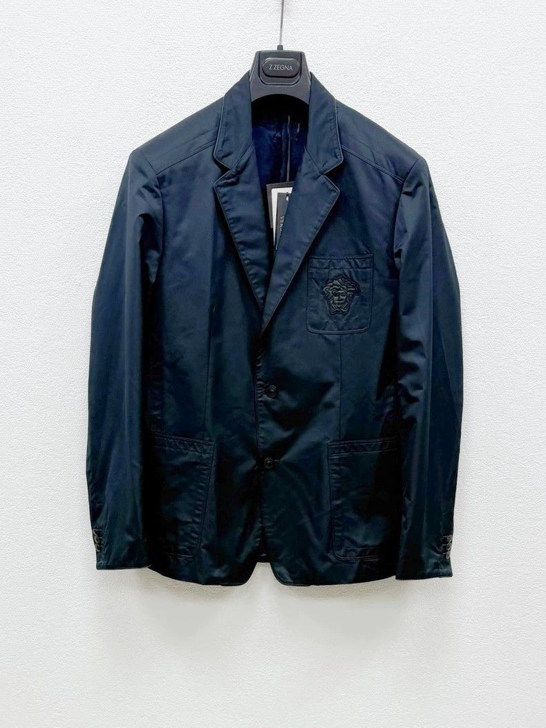 Versace Men's Casual Blazer Logo Embroidery - dmc