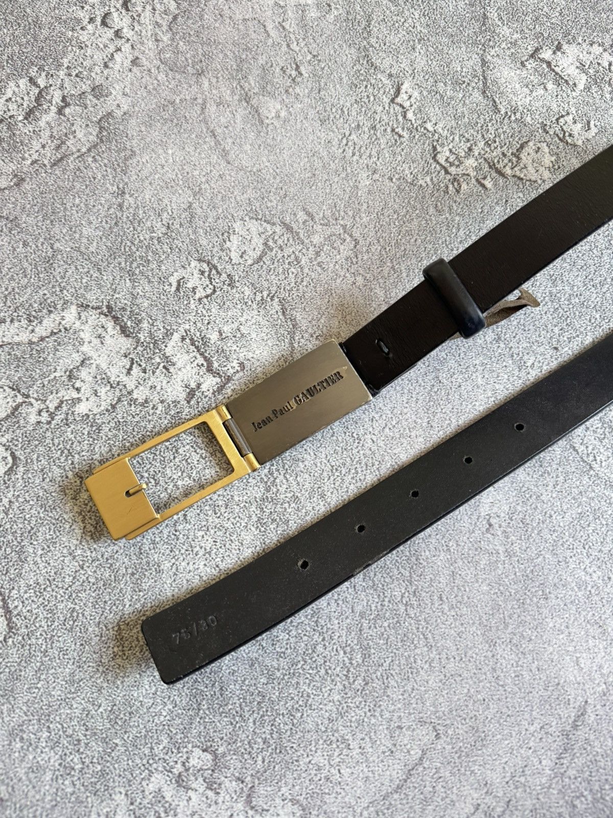 Designer × Jean Paul Gaultier Jean Paul Gaultier black leather Avantgarde belt 90s vintage Size ONE SIZE - 3 Thumbnail