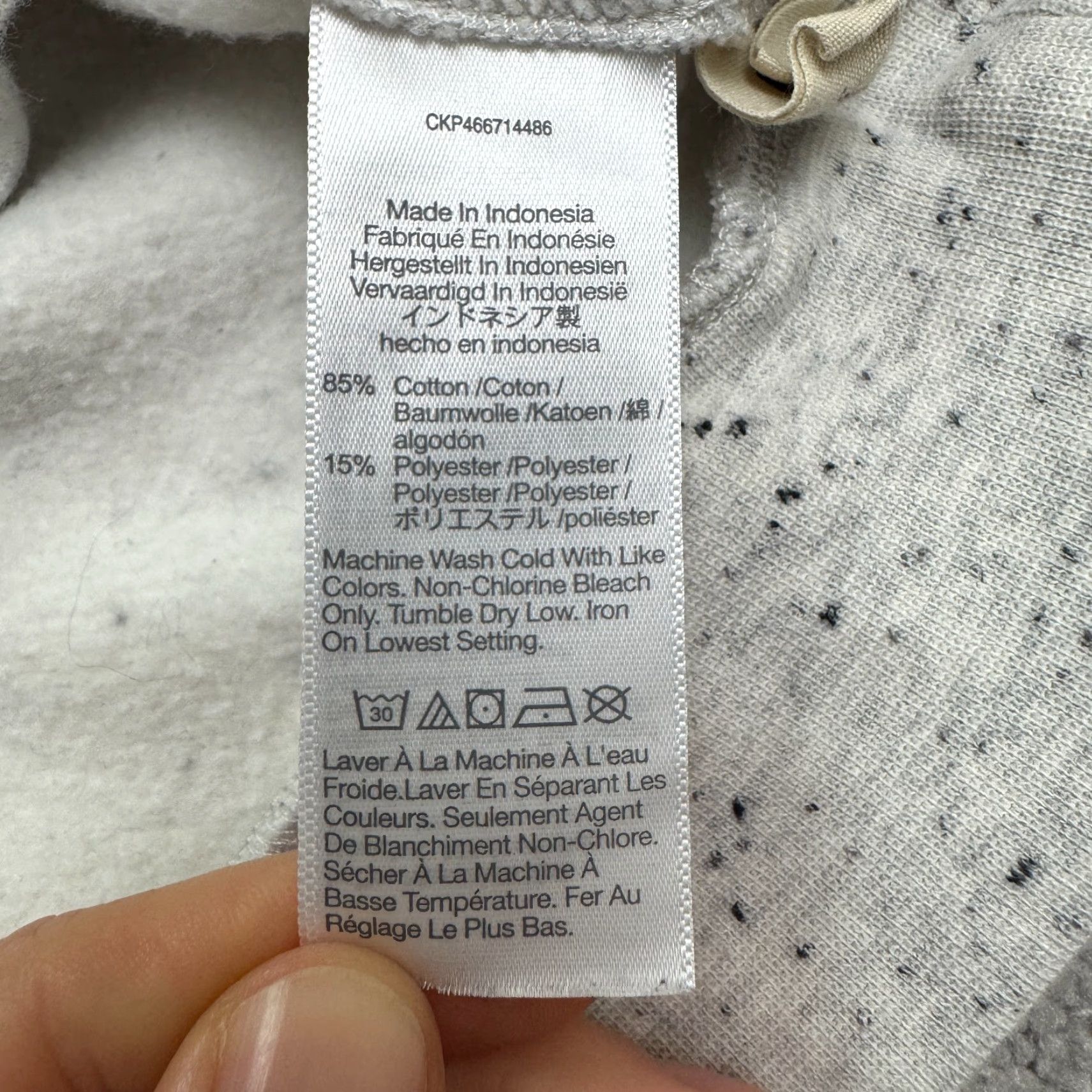 Madewell Madewell Sweatshirt V-Notch Pullover Gray Womens XL Regular Fit Size L / US 10 / IT 46 - 6 Thumbnail