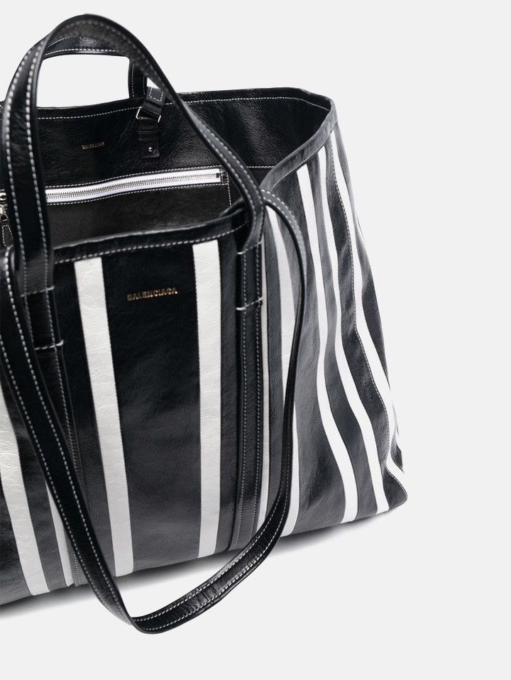 Balenciaga Balenciaga Barbes Tote Bag Bicolor Black White Leather Size ONE SIZE - 3 Thumbnail