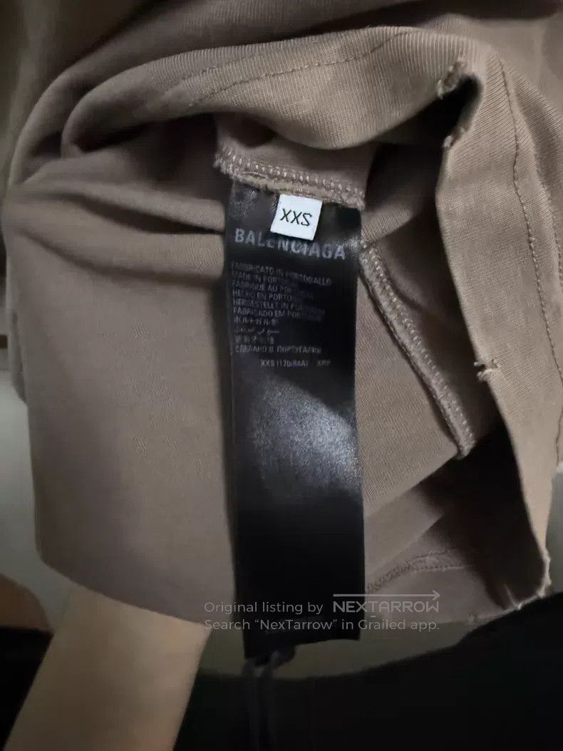 Balenciaga Balenciaga Printed Short Sleeve - Brown Size US XXS / EU 40 - 3 Thumbnail