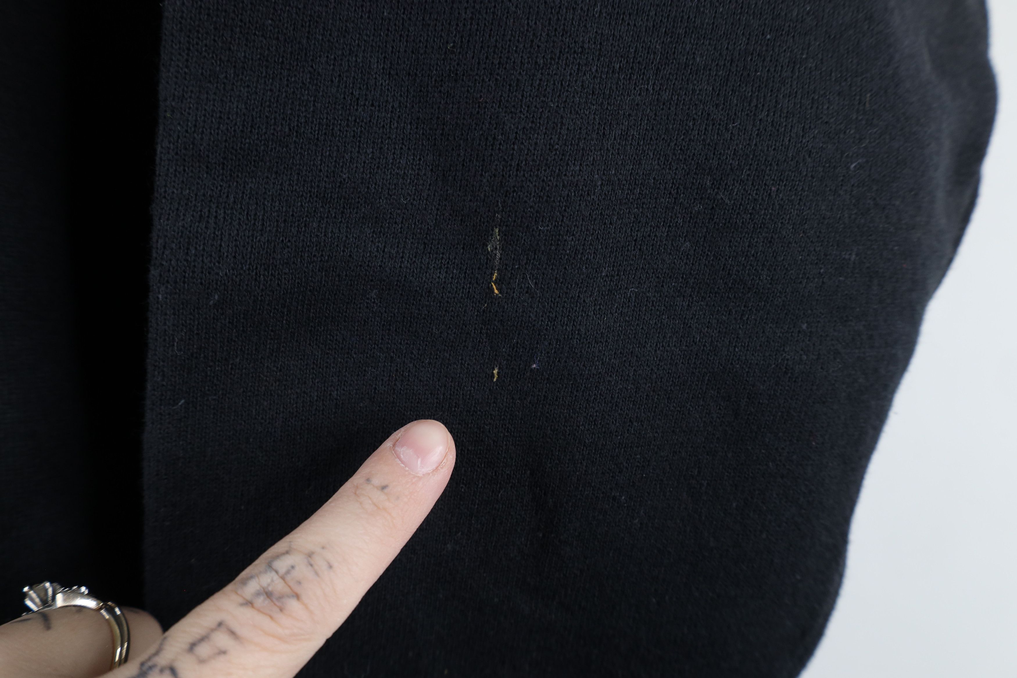 Vintage Vintage 90s Streetwear Blank Henley Sweatshirt Black USA Size M / US 6-8 / IT 42-44 - 4 Thumbnail