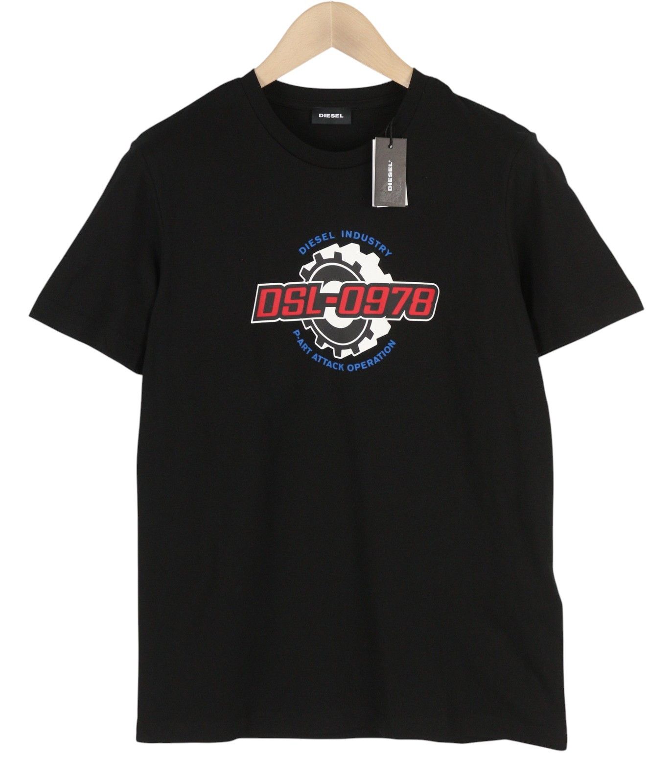 Diesel T-DIEGOS-K21 S Black Front Logo Tricot T-Shirt 84113 Size US S / EU 44-46 / 1 - 1 Thumbnail