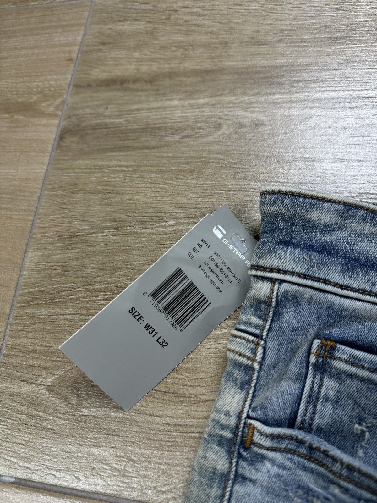 G-Star NEW🏷️ G-Star Raw 3301 Deconstructed Super Slim Denim Jeans Size US 31 - 5 Thumbnail