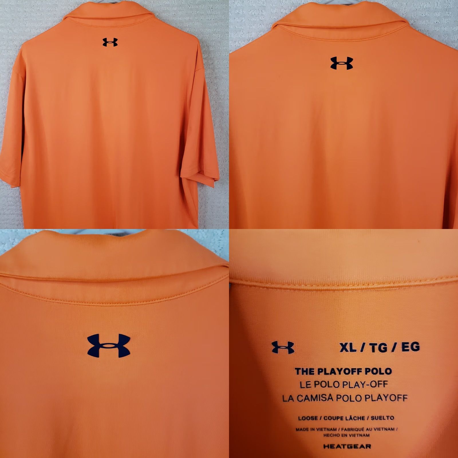 Under Armour VINTAGE Under Armour Polo Shirt Men XL Orange The Play Off Polo Heat Gear Pullover Golf Size US XL / EU 56 / 4 - 8 Thumbnail