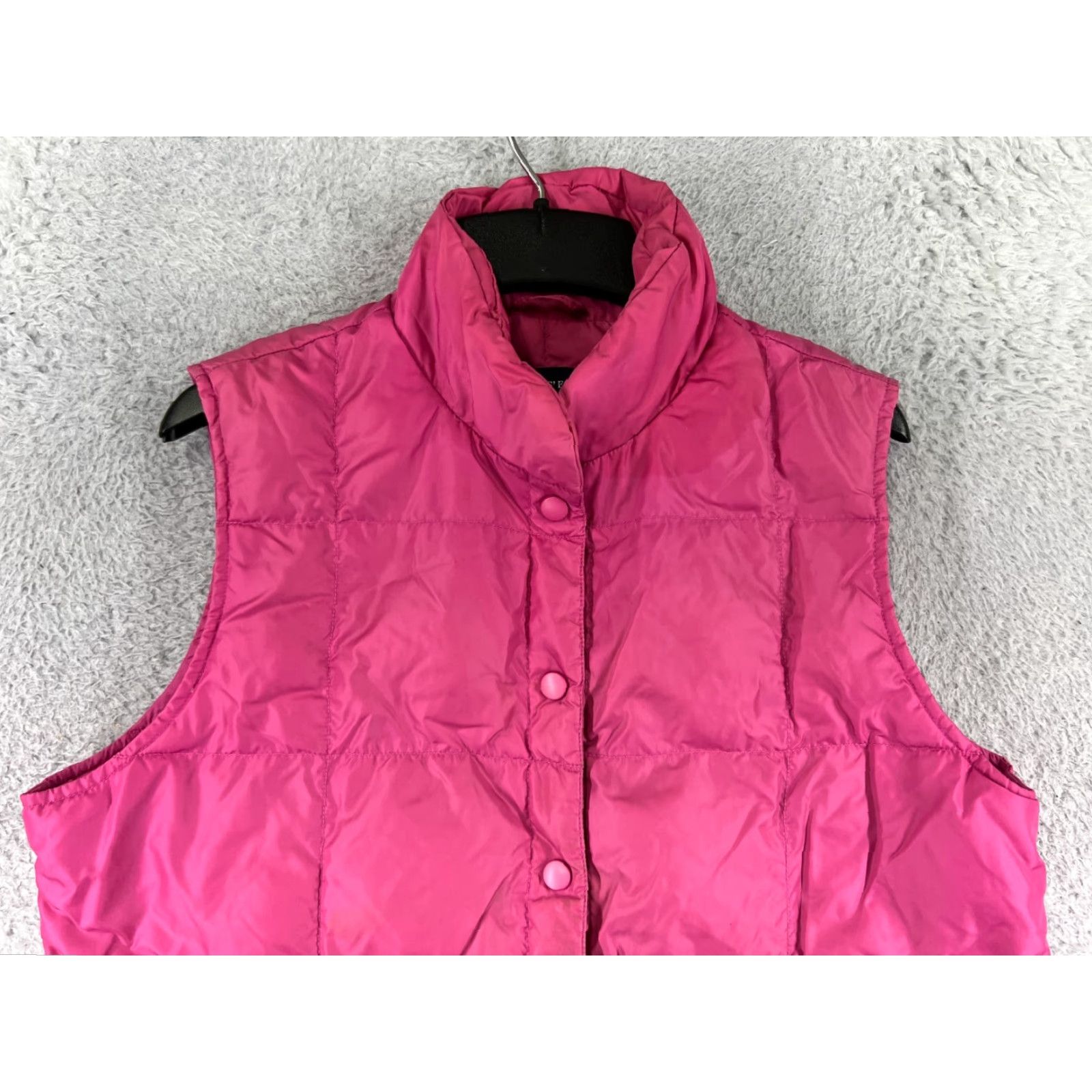 Lands' End Lands' End Vest Women Medium Pink Nylon Shell Insulated Button Up Down Read Size M / US 6-8 / IT 42-44 - 7 Thumbnail