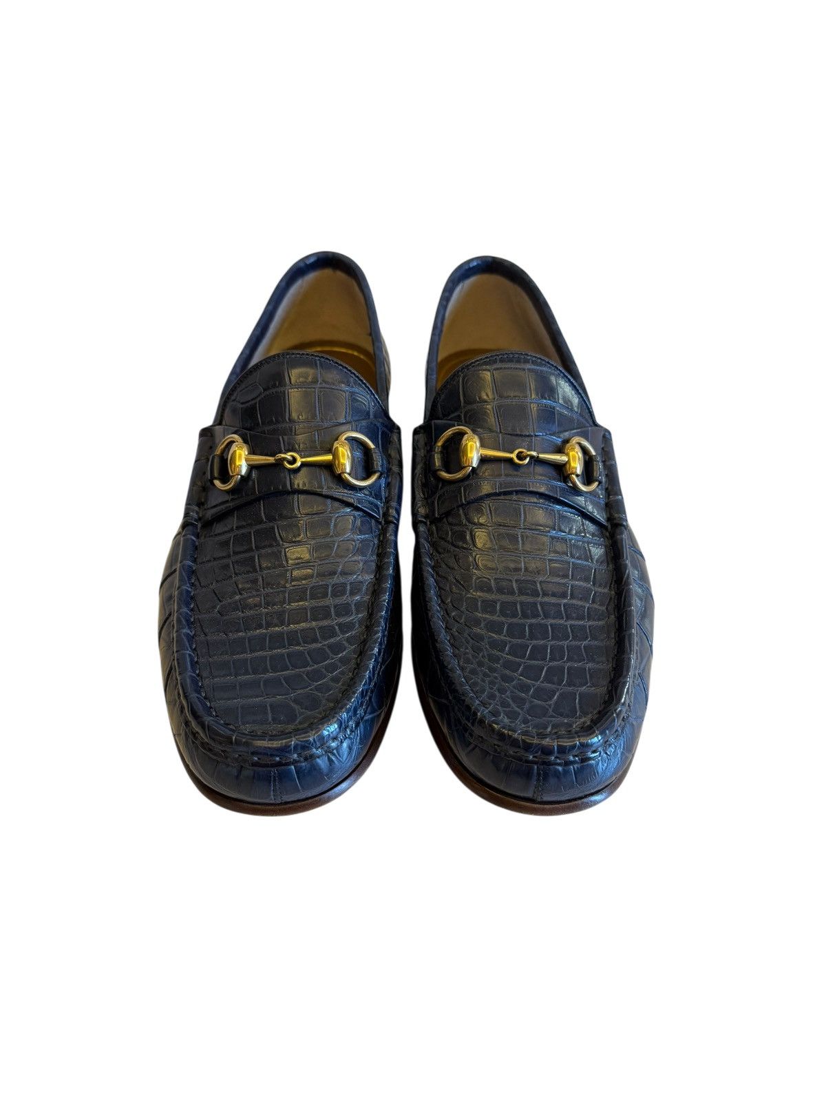 Gucci Gucci 1953 Horsebit Crocodile Loafers in Blue Size US 10 / EU 43 - 2 Thumbnail
