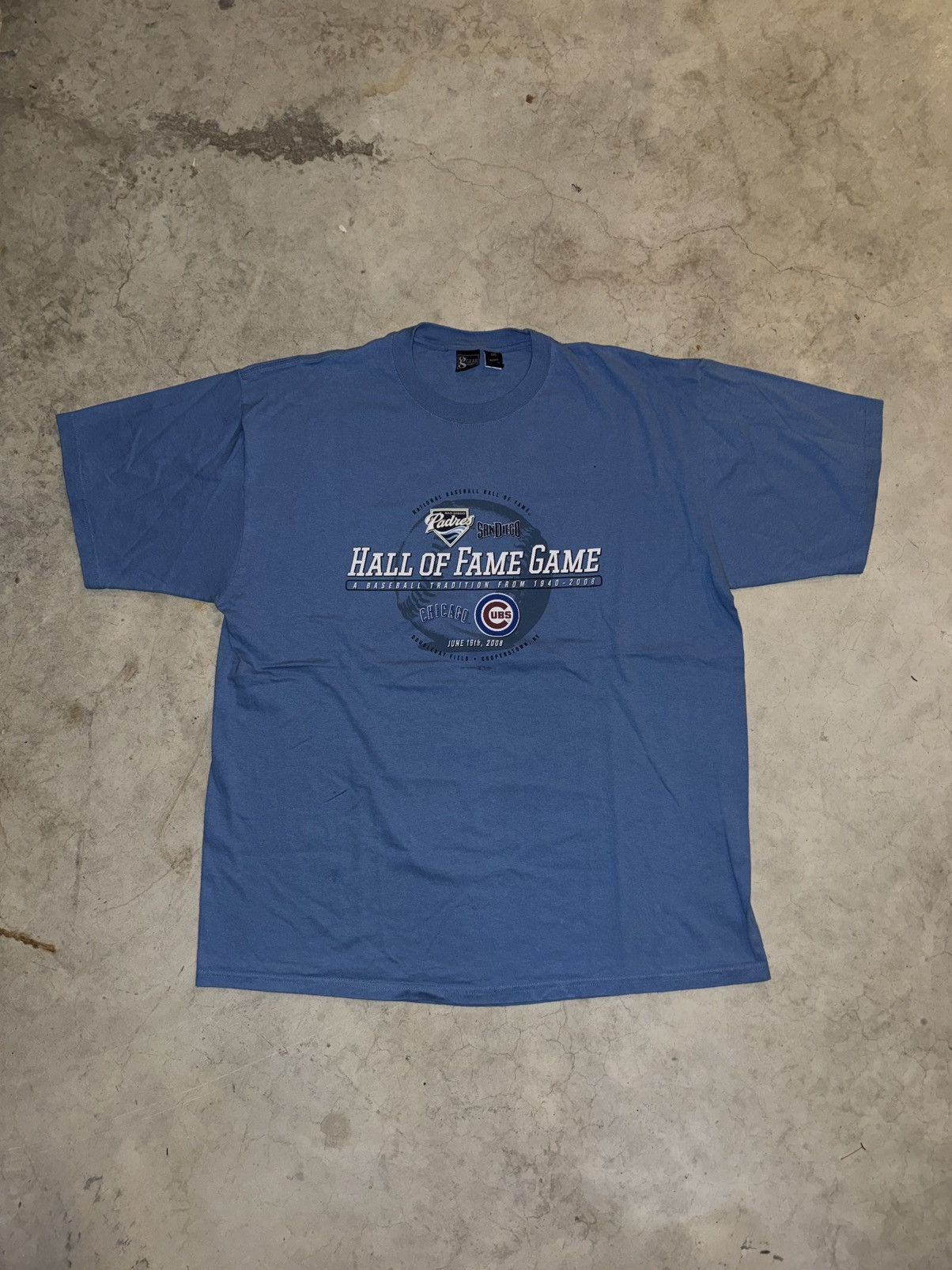 Gear for Sports RARE 2008 MLB Hall Of Fame Game Cubs Vs Padres Tee Size US XXL / EU 58 / 5 - 1 Thumbnail