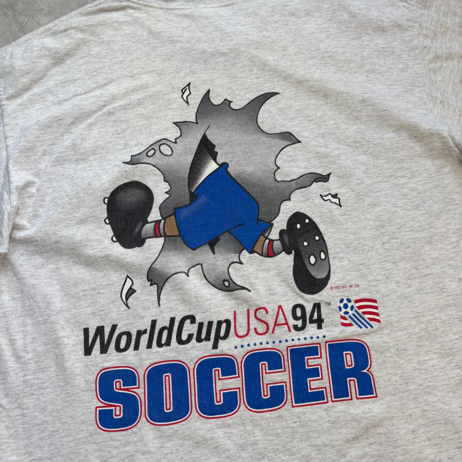 Nutmeg USA Adidas World Cup 1994 Vintage T-Shirt Nutmeg (XXL) Size US XXL / EU 58 / 5 - 4 Thumbnail