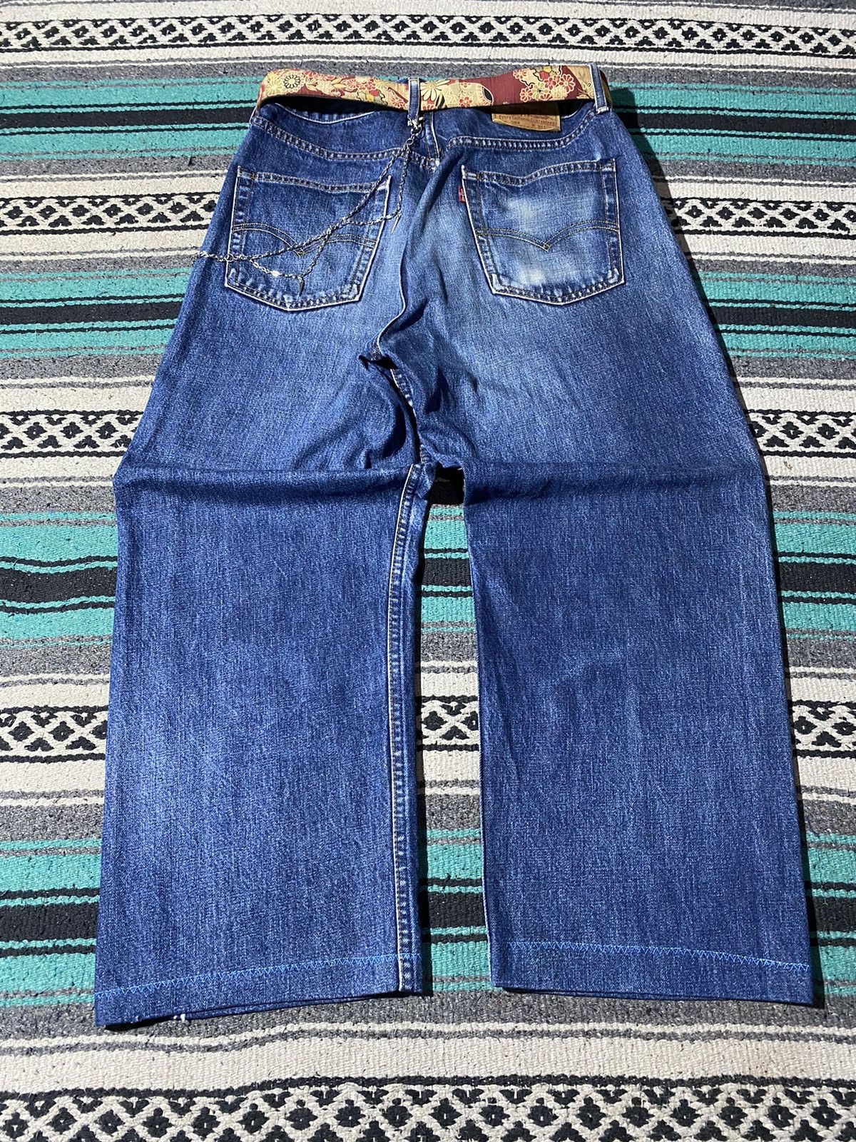 Japanese Brand × Levi's × Levi's Vintage Clothing Levis 504 Baggy Flared Denim Pants Size US 33 - 7 Thumbnail