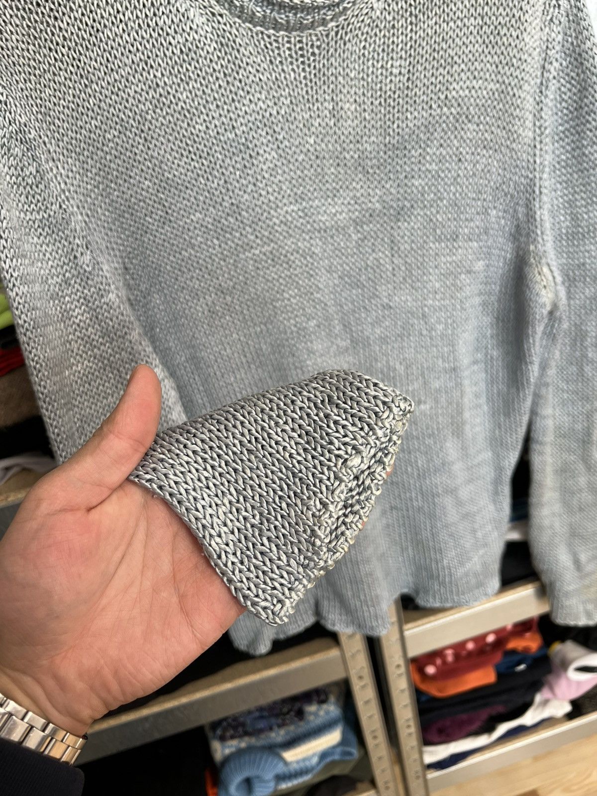 Valentino × Vintage Vintage Men’s Valentino Crochet Open Knit Sweater Pullover M Size US M / EU 48-50 / 2 - 10 Thumbnail