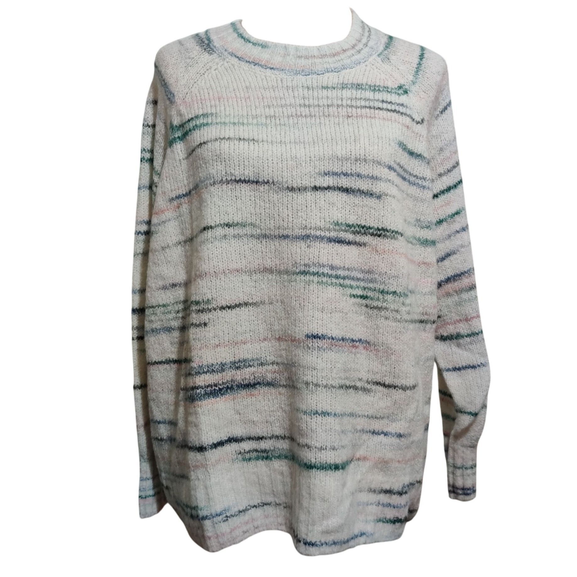Old Navy Old Navy XL Multicolor Striped Knit Sweater Cozy Soft Oversi Size XL / US 12-14 / IT 48-50 - 1 Thumbnail