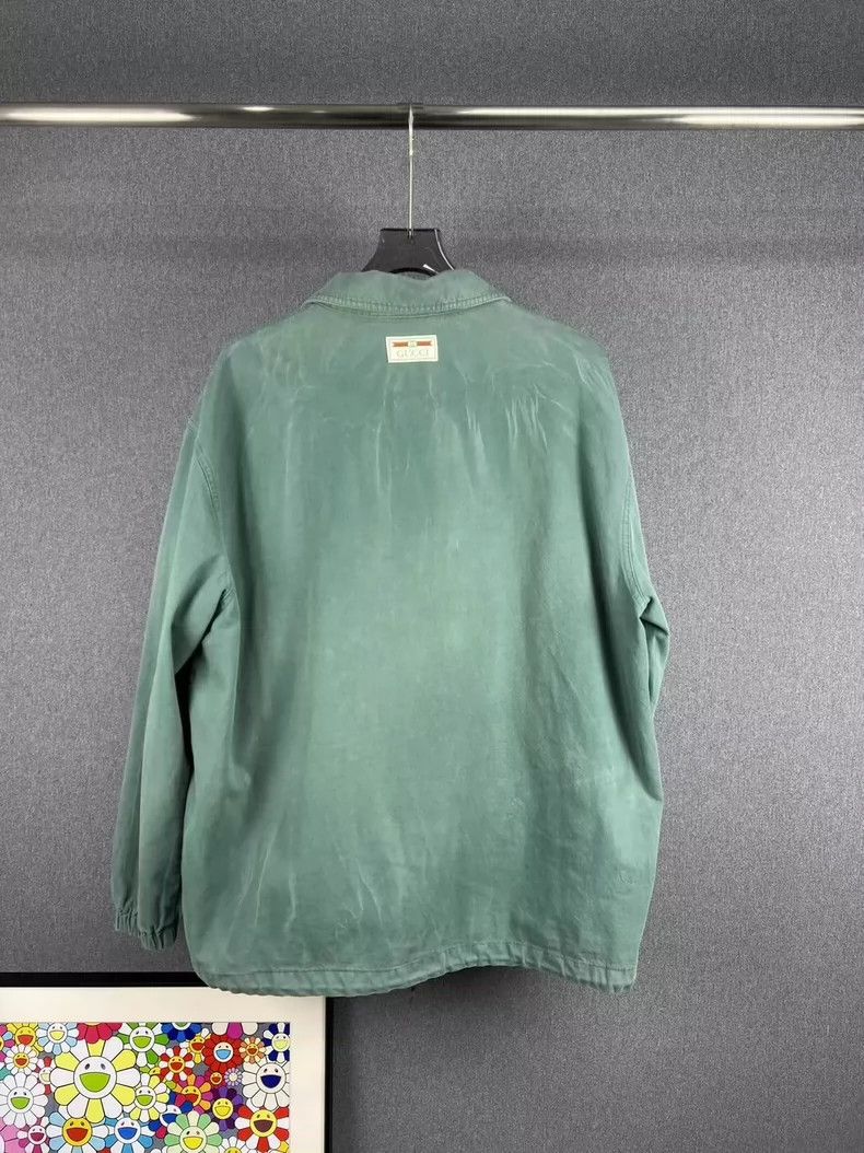 Gucci Gucci Washed old red and green stitched denim jacket 2501-N Size US M / EU 48-50 / 2 - 2 Thumbnail