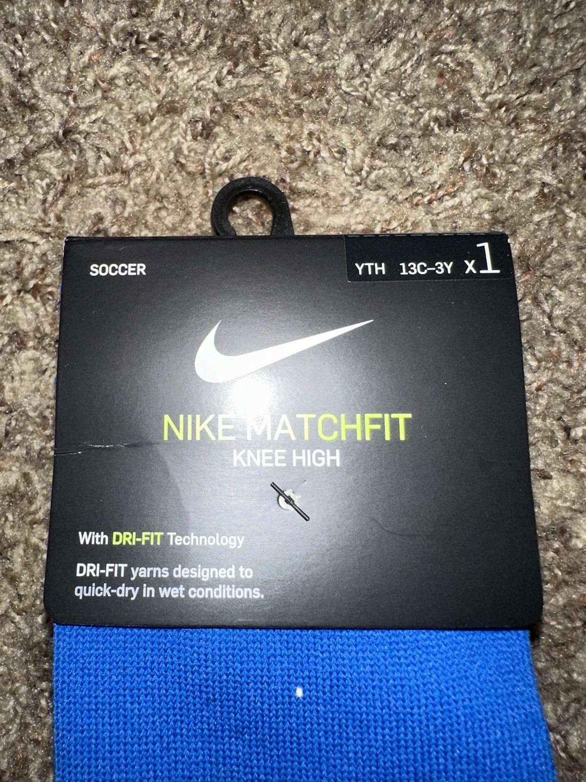 Nike Nike Matchfit Knee High Blue Team Socks Size ONE SIZE - 2 Thumbnail