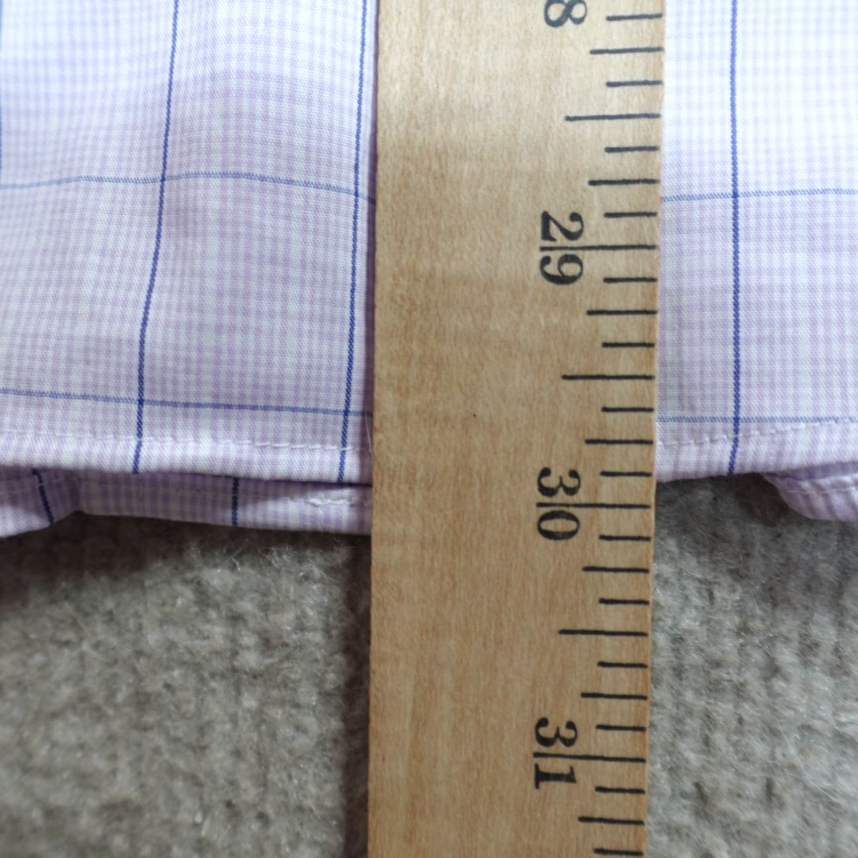 Ralph Lauren VINTAGE Lauren Ralph Lauren Shirt M Purple Blue Windowpane Plaid Stretch Slim Men Long Sleeve Button-Up Collared Size US M / EU 48-50 / 2 - 6 Thumbnail