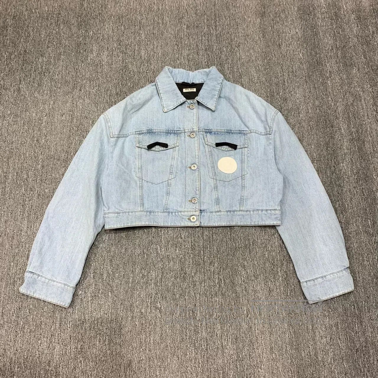 Miu Miu Miu Miu Cropped Denim Jacket. Size S / US 4 / IT 40 - 1 Thumbnail