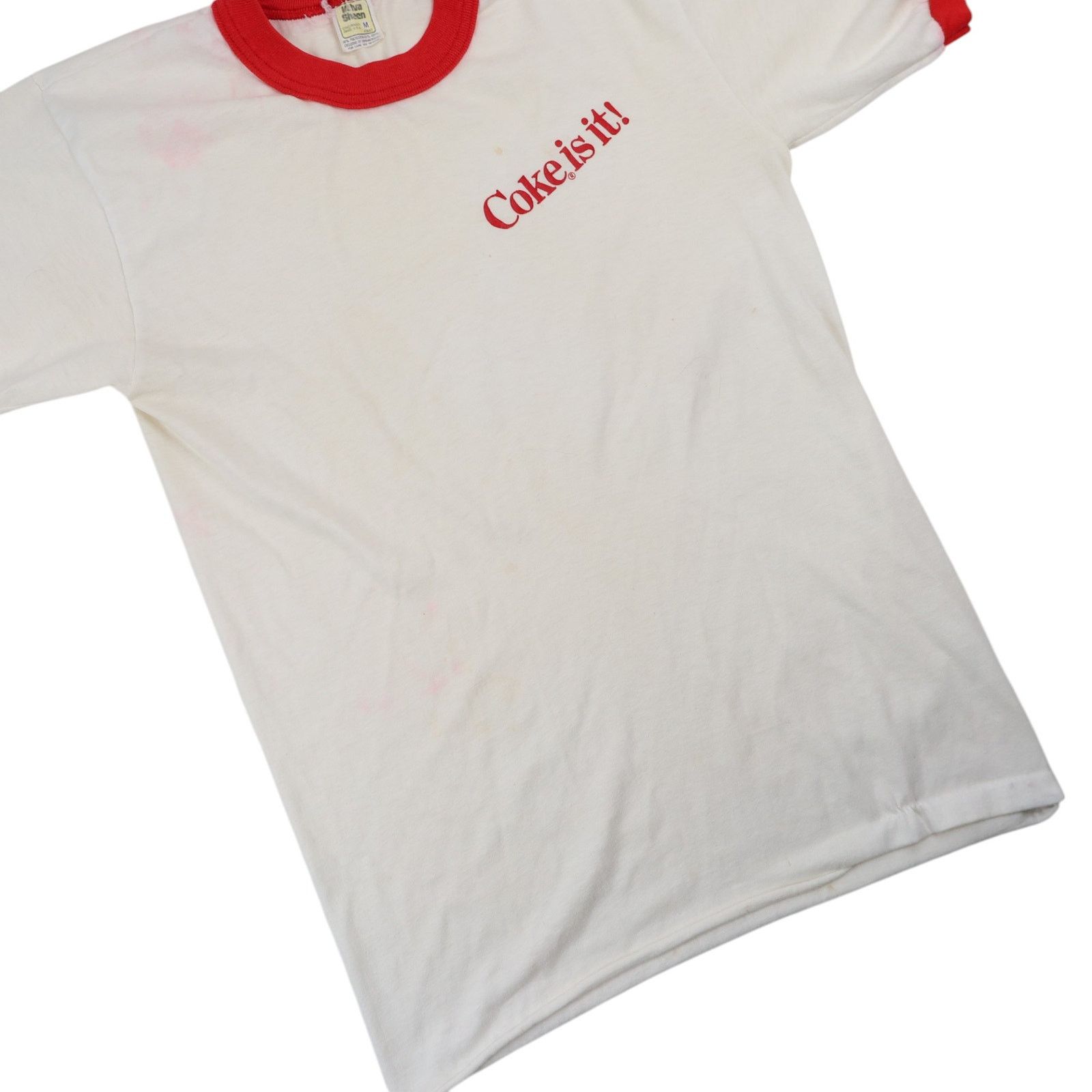 Coca Cola × Velva Sheen × Vintage True Vintage Velva Sheen "Coke is It!" Ringer T Shirt Size US M / EU 48-50 / 2 - 3 Thumbnail
