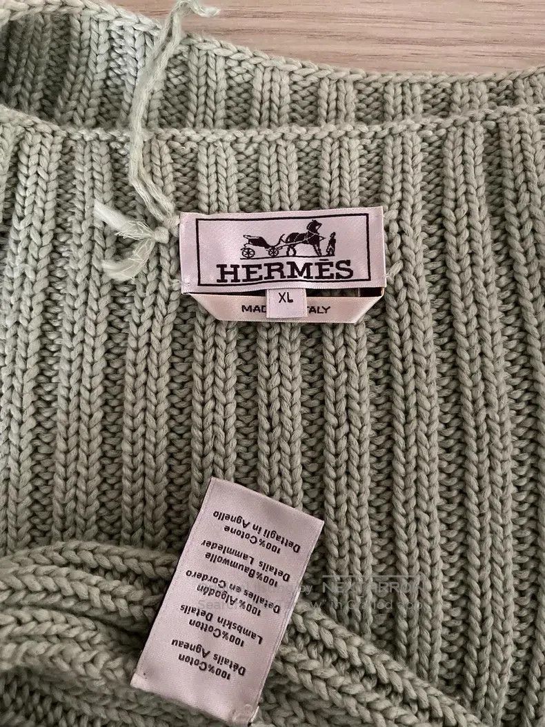Hermes Hermes Matcha green knit sweater, can be worn as a dress Size XL / US 12-14 / IT 48-50 - 3 Thumbnail