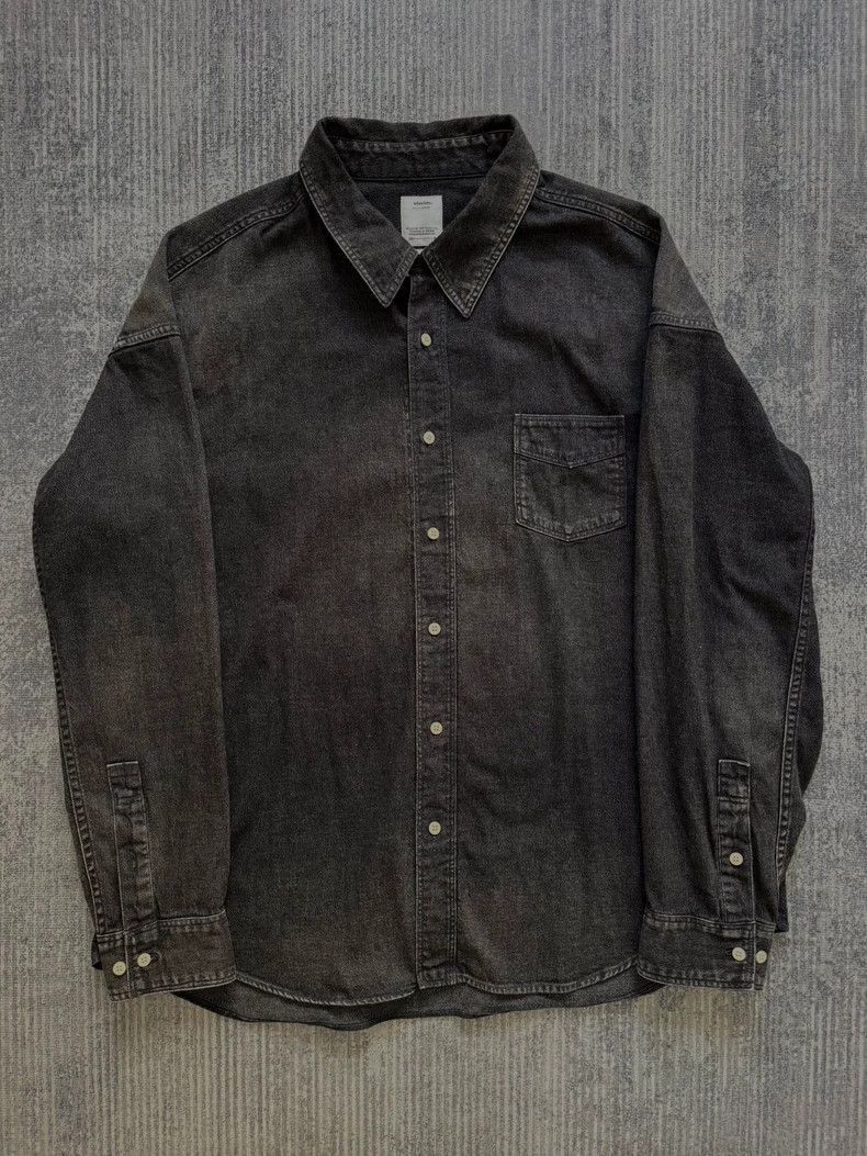 Visvim VisvimVISVIM Workhorse Shirt in Black Denim-2504 Size US M / EU 48-50 / 2 - 1 Thumbnail