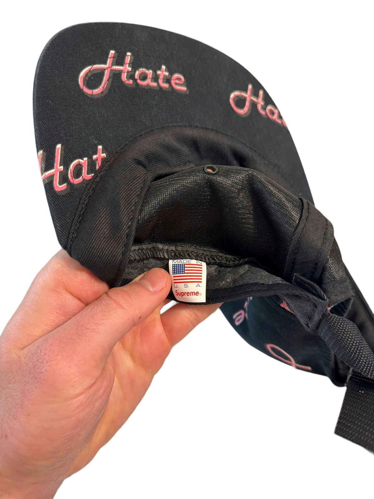 Supreme GRAIL Hate Allover Print Camp Cap Size ONE SIZE - 5 Thumbnail