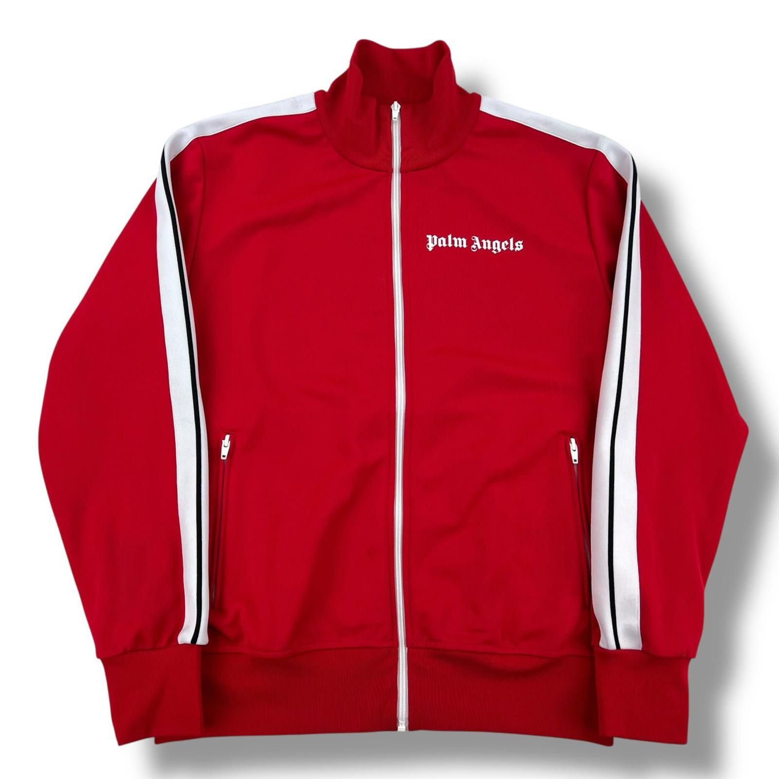 Palm Angels Palm Angels Red Zip Track Jacket Size US XL / EU 56 / 4 - 1 Thumbnail