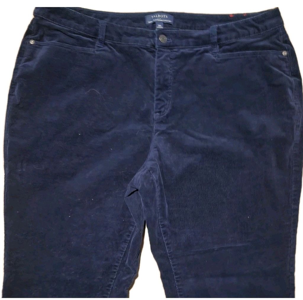 Talbots Talbots Simply Flattering 5 Pocket Straight Navy Corduroy Pa Size 40" / US 18 - 7 Thumbnail