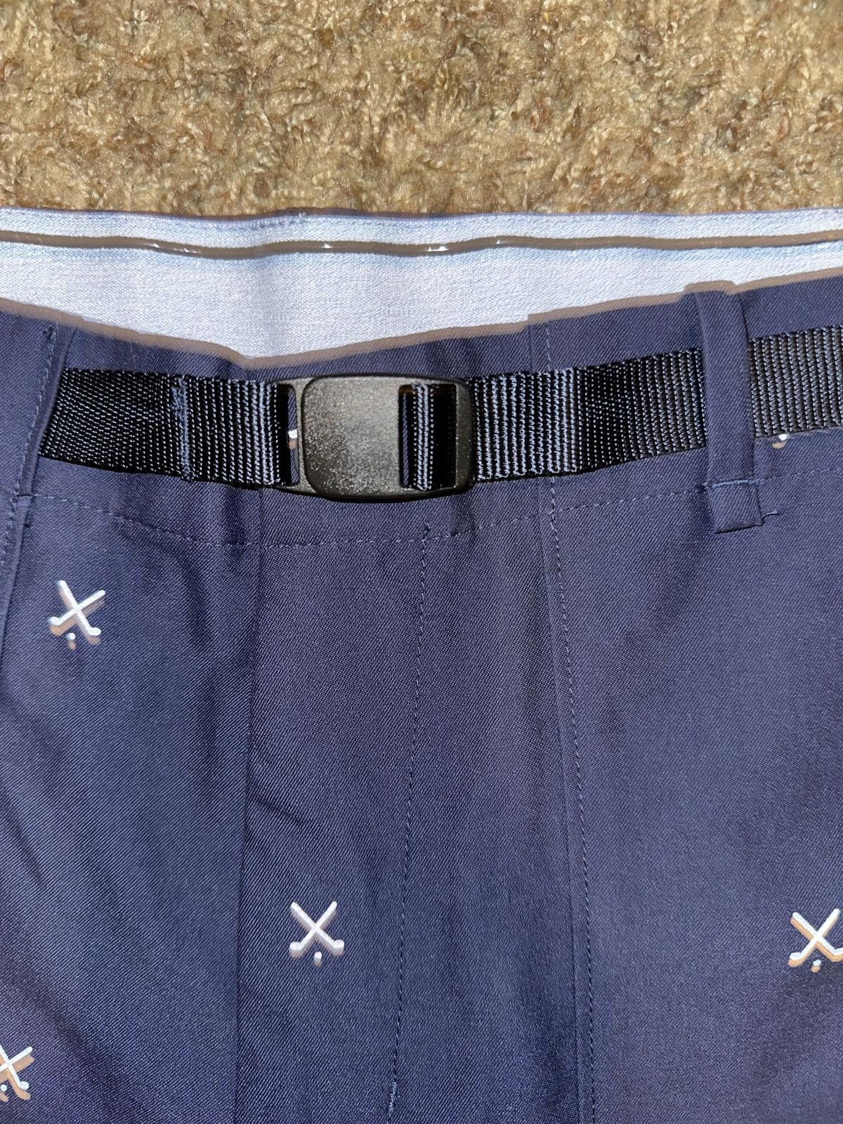 Nike Nike Men's Flex Golf Blue Charms Belted Slim Fit Shorts Sample Size US 34 / EU 50 - 3 Thumbnail