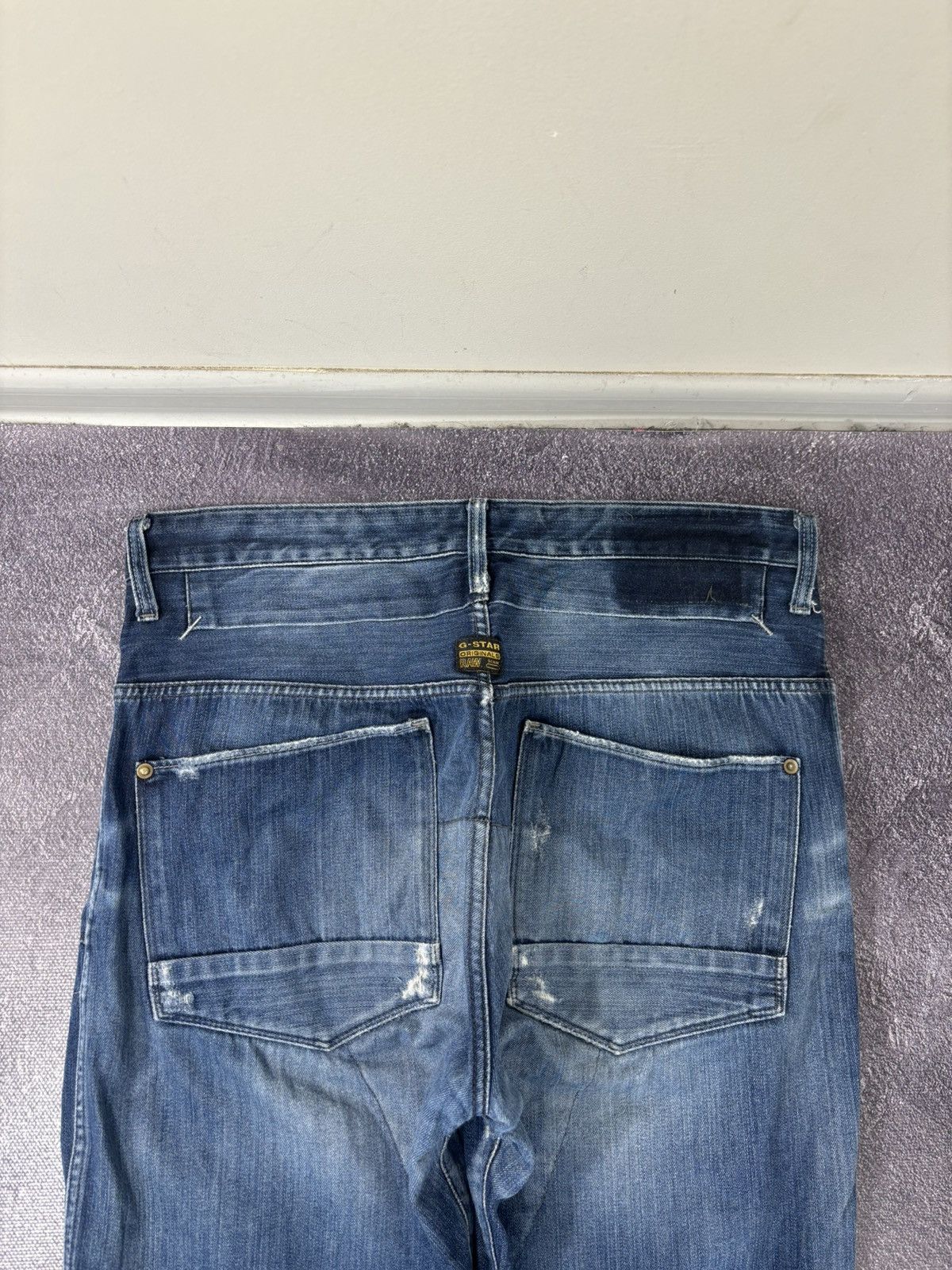 G-Star Vintage G-Star Raw Faded Blue Avant Garde Denim Baggy Jeans Size US 38 / EU 54 - 18 Thumbnail