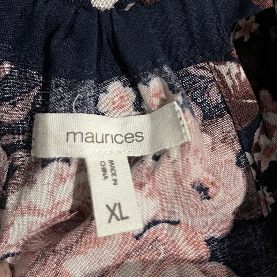 Other Maurices Navy Floral Halter Neck Mini Dress Hanky Hemline Size XL / US 12-14 / IT 48-50 - 3 Thumbnail