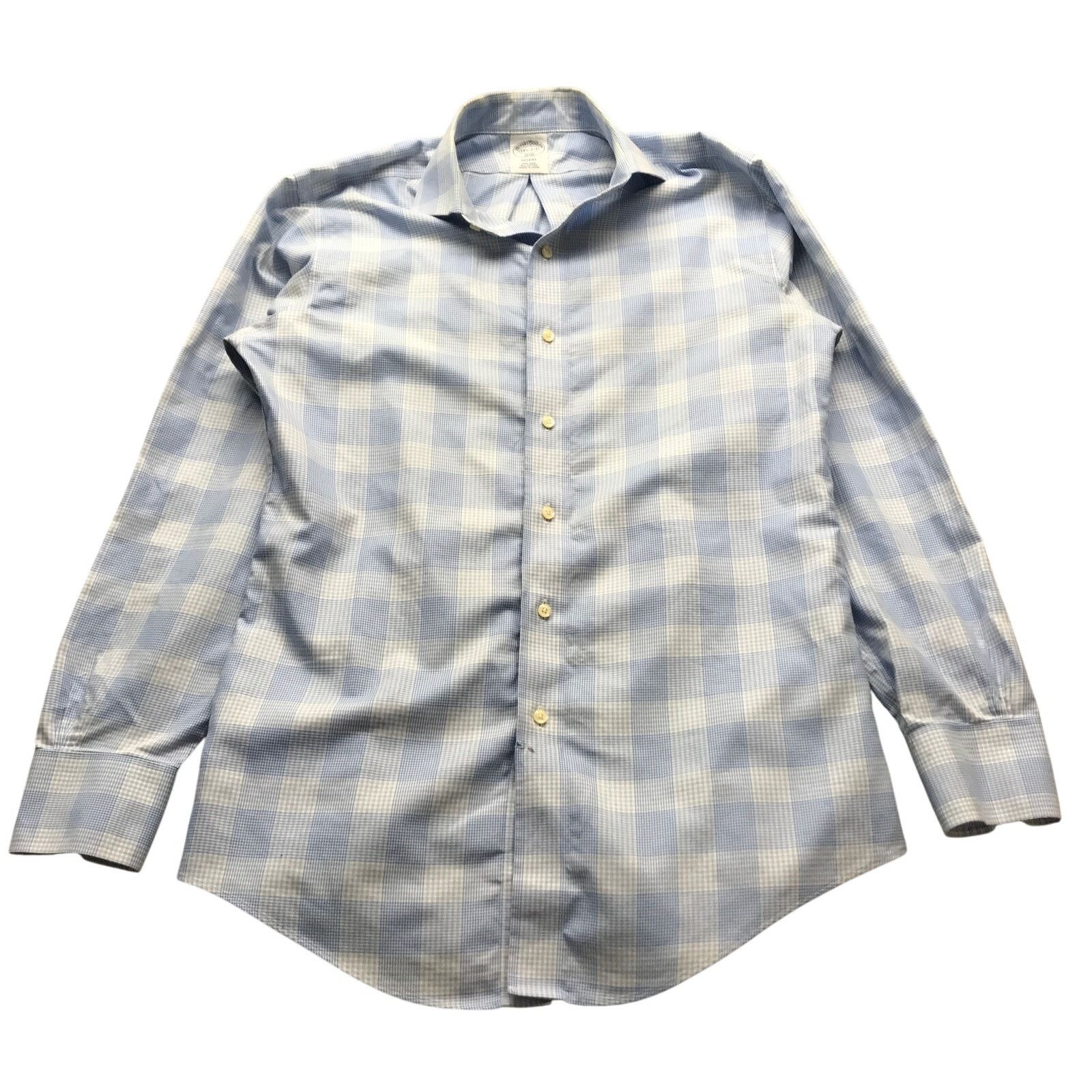 Brooks Brothers Brooks Brothers Regent Non Iron Boys Youth Small Blue White Size US S / EU 44-46 / 1 - 1 Thumbnail