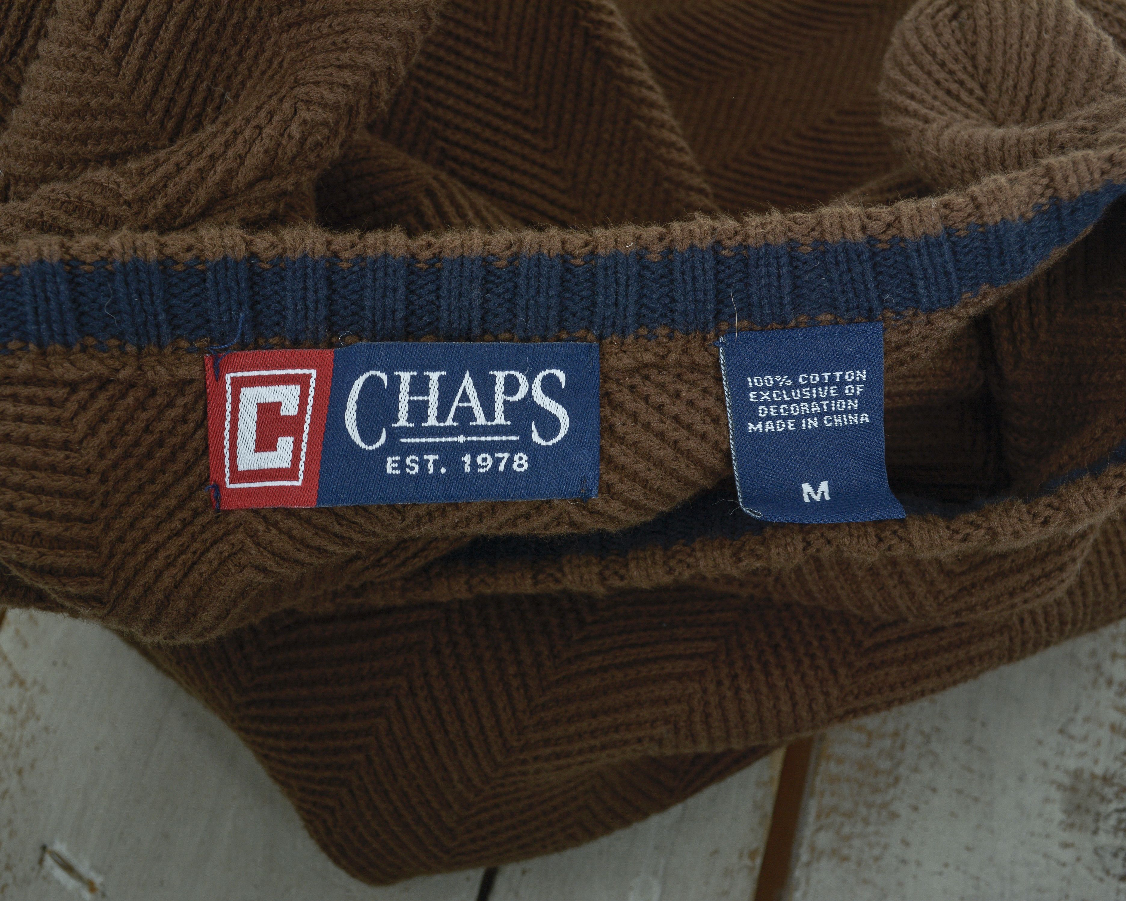 Chaps Sweater Jumper Pullover Cotton Embroidered Logo Crew Neck Size US M / EU 48-50 / 2 - 5 Thumbnail