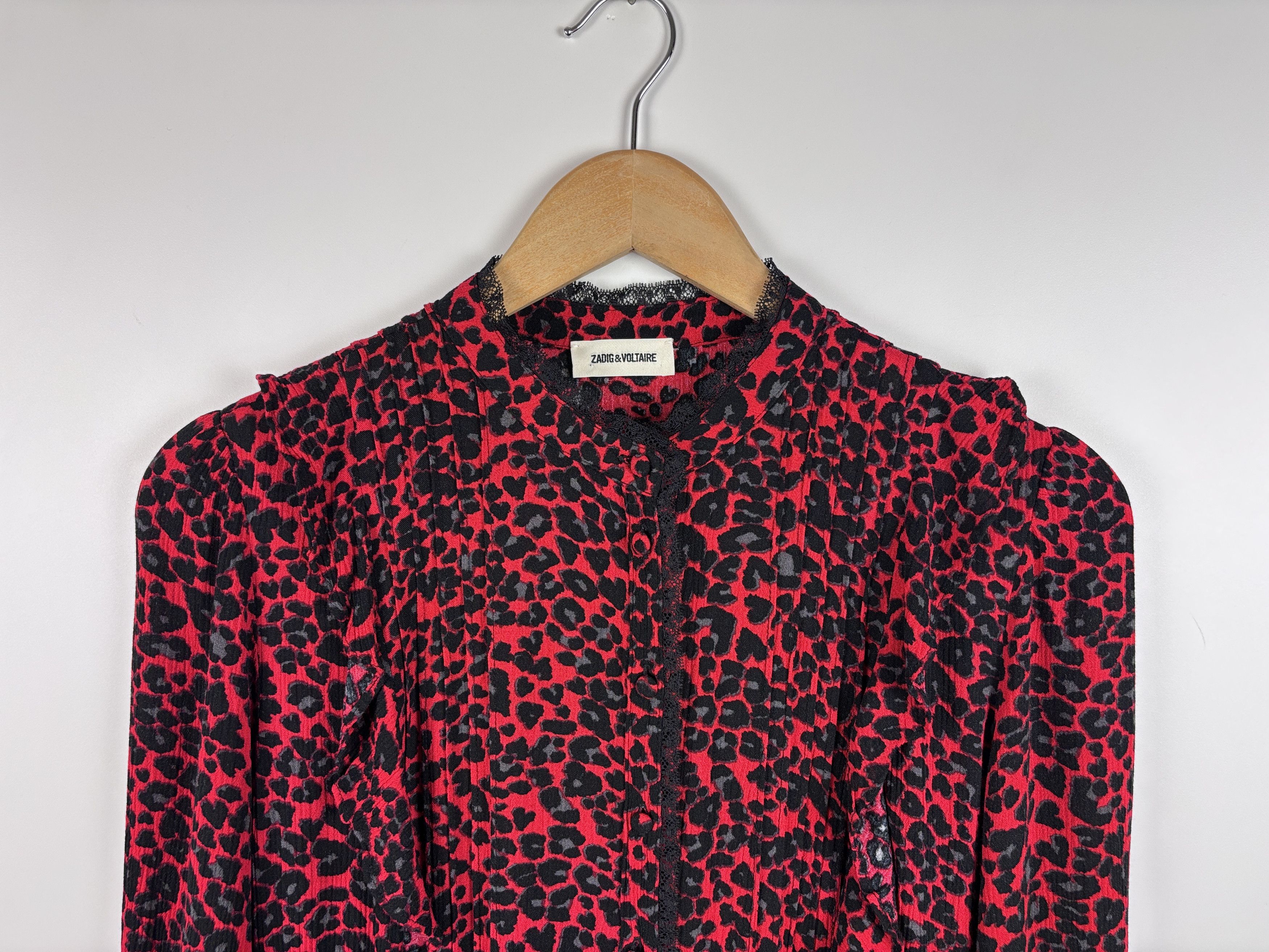 Zadig & Voltaire Zadig & Voltaire Remo Print Leo Coeur Dress Red Leopard S Size S / US 4 / IT 40 - 2 Thumbnail