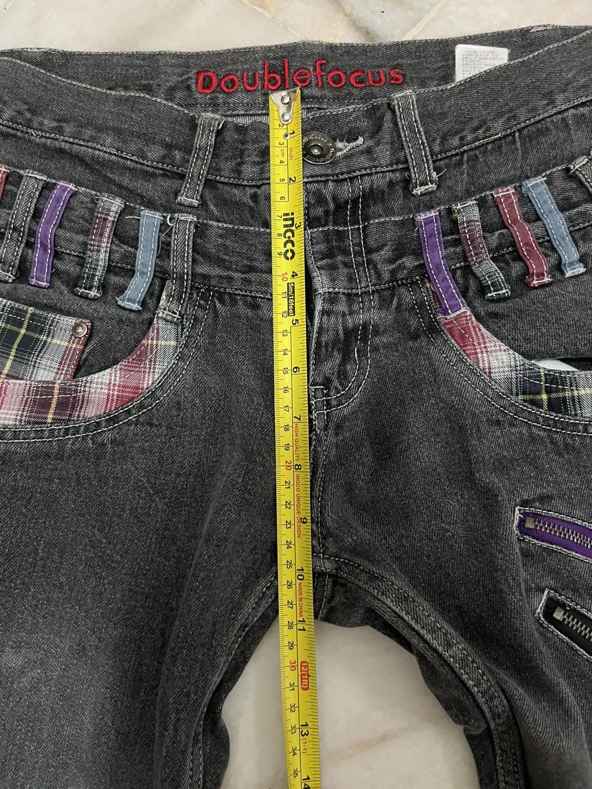 Japanese Brand Doublefocus Doublewaist Jeans Size US 31 - 14 Thumbnail