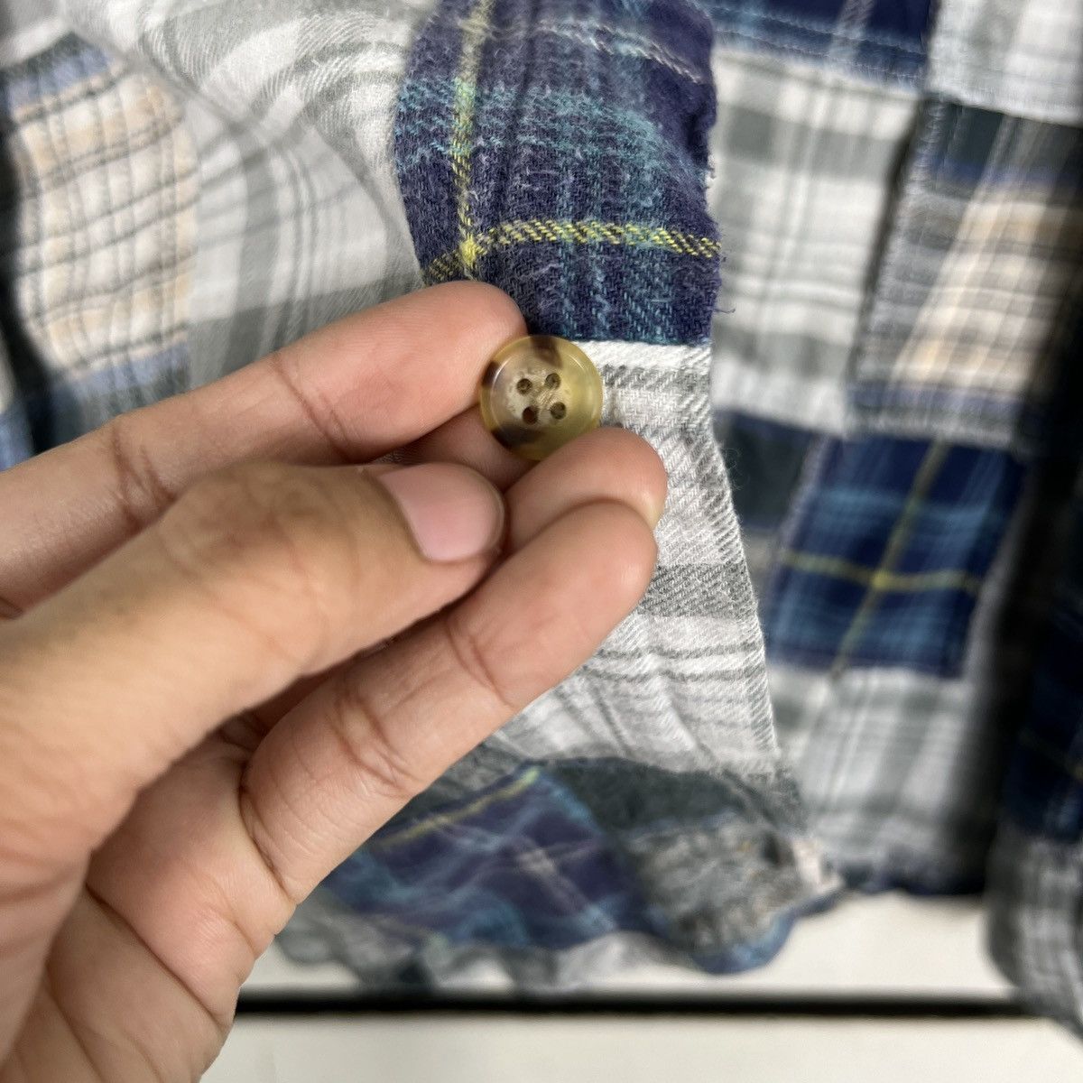 R.Newbold 🔥 R.NEWBOLD CHECK PATCHWORK SHIRTS Size US L / EU 52-54 / 3 - 15 Thumbnail